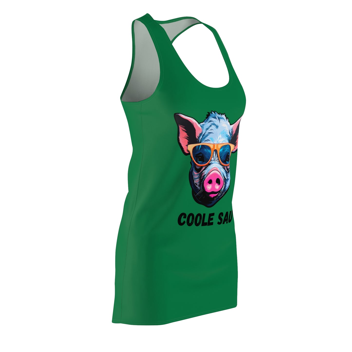 Damen Kleid Coole Sau Racerback Sommer Statement Fun