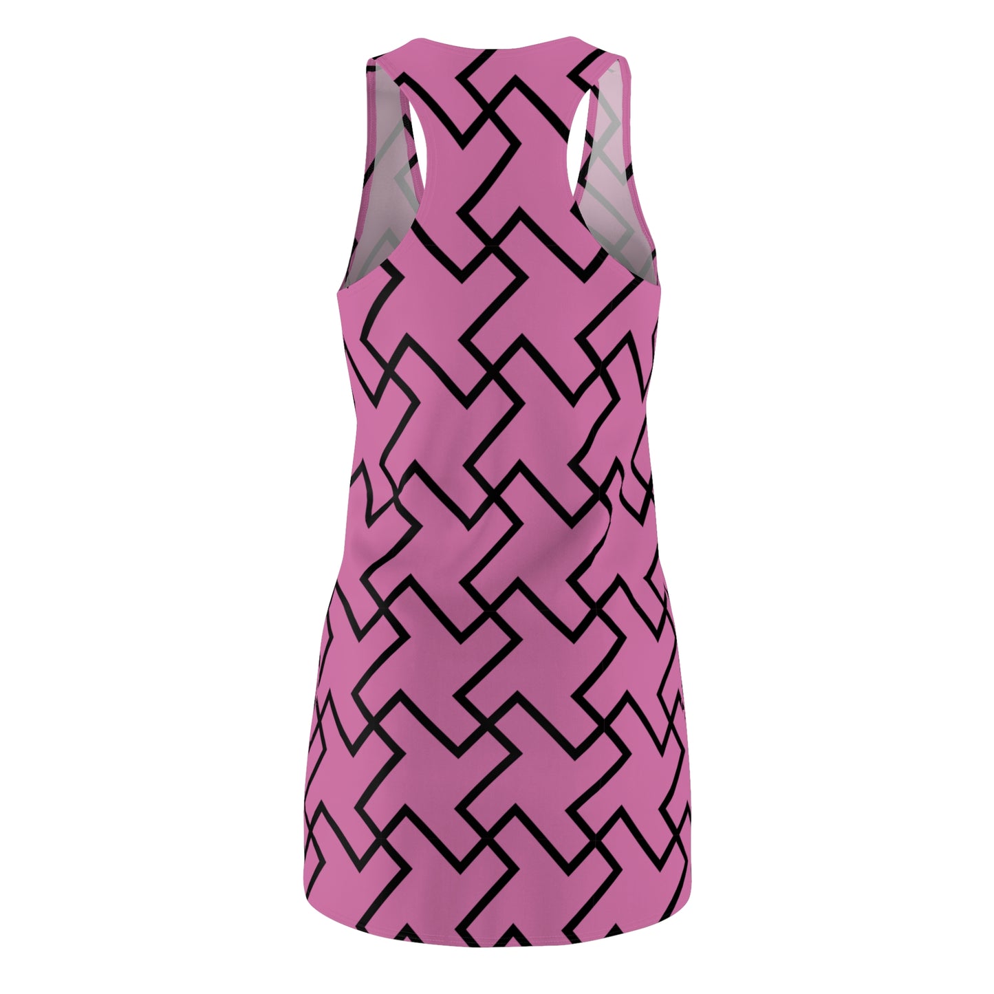 Rosanes Geometrie Racerback Kleid – Modern & Bequem