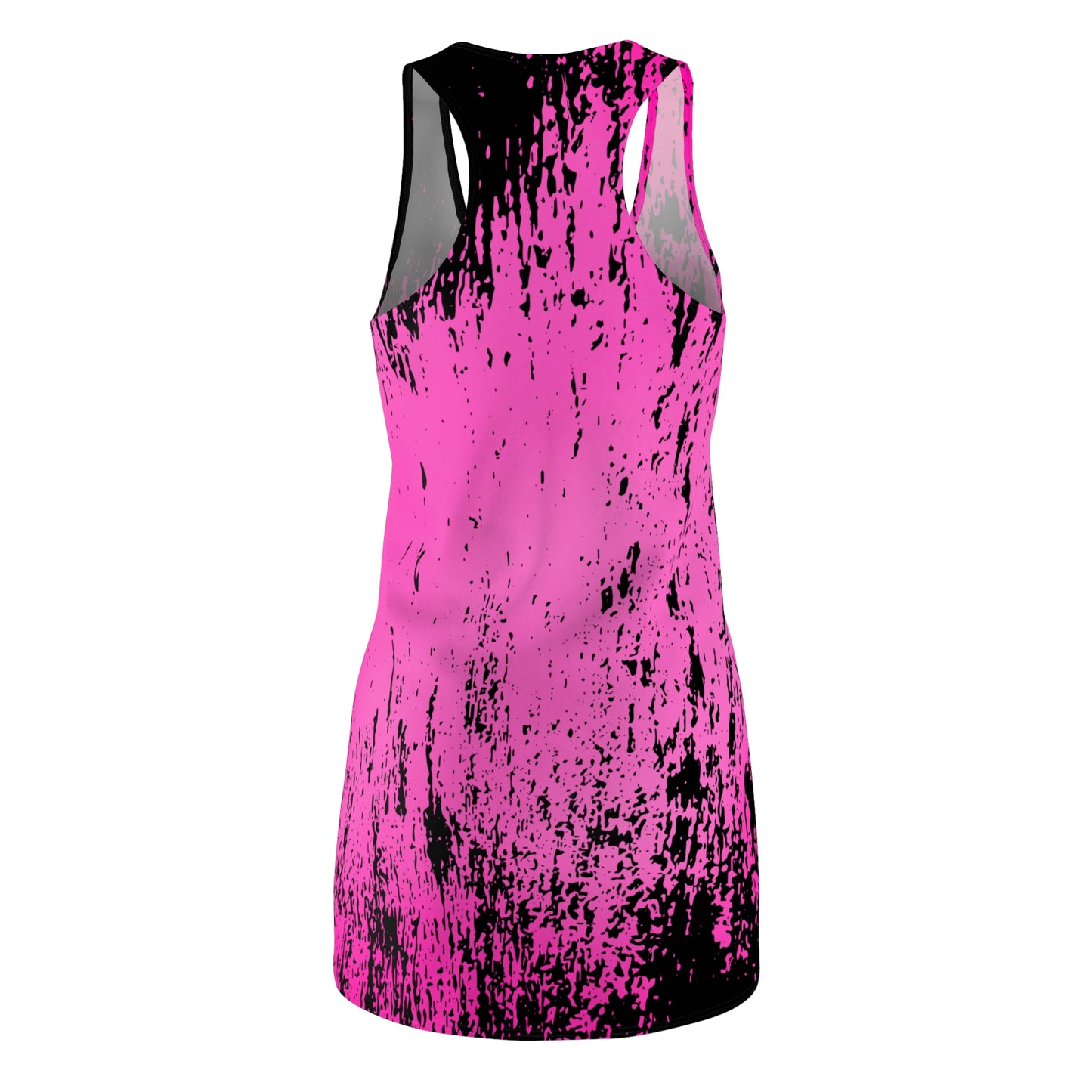 Racerback Kleid mit schwarzem Grunge-Muster in Pink mit Farbverlauf