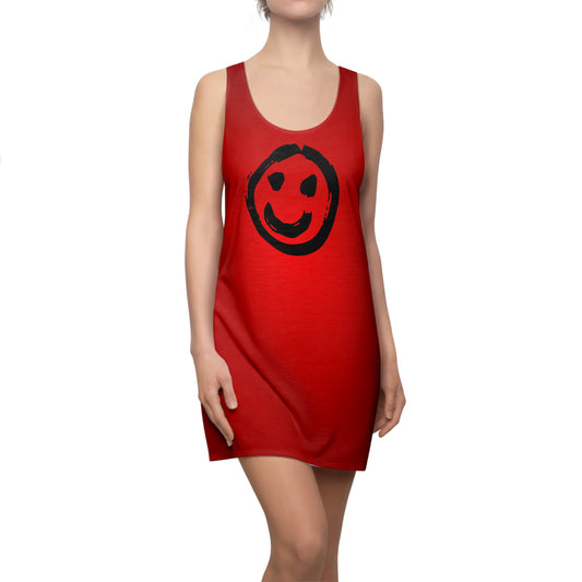 Racerback Damenkleid Sommer – Smiley Design, modern & bequem
