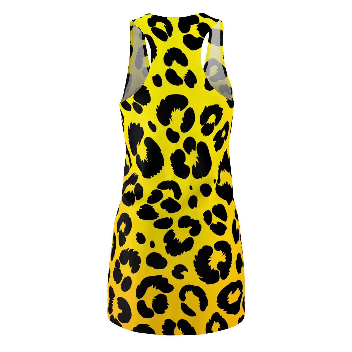 Racerback Damenkleid Sommer – Gelber Leo-Look, modern & selbstbewusst