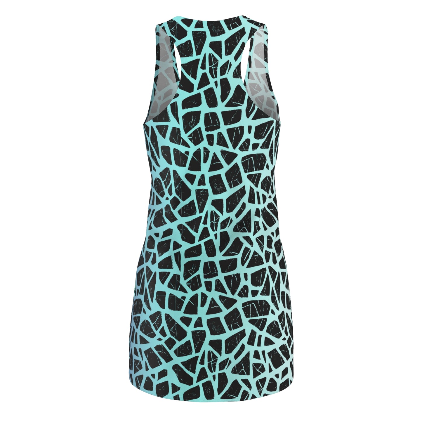 Türkises Racerback Kleid – Leichtes Sommerkleid mit Farbverlauf und Muster