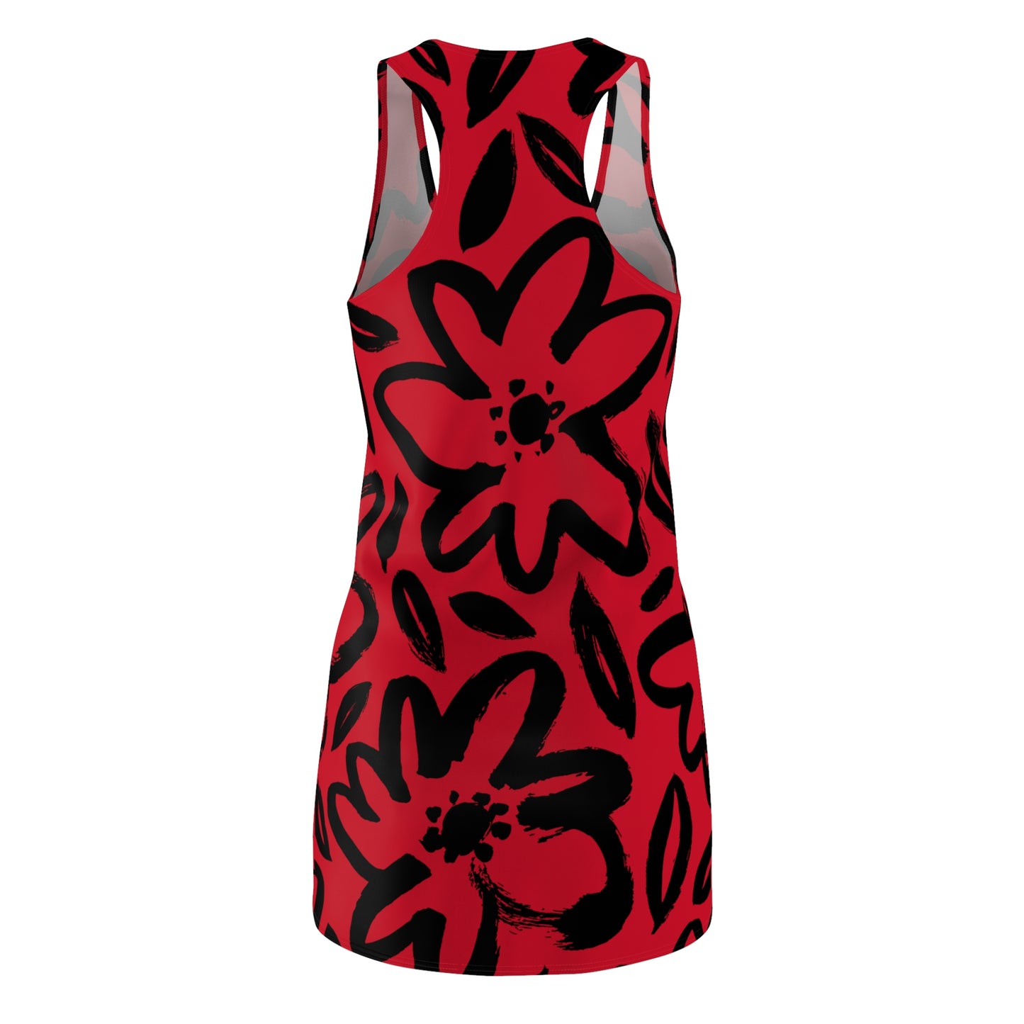 Racerback Kleid Damen Blumenmuster – Sommerkleid Strandkleid