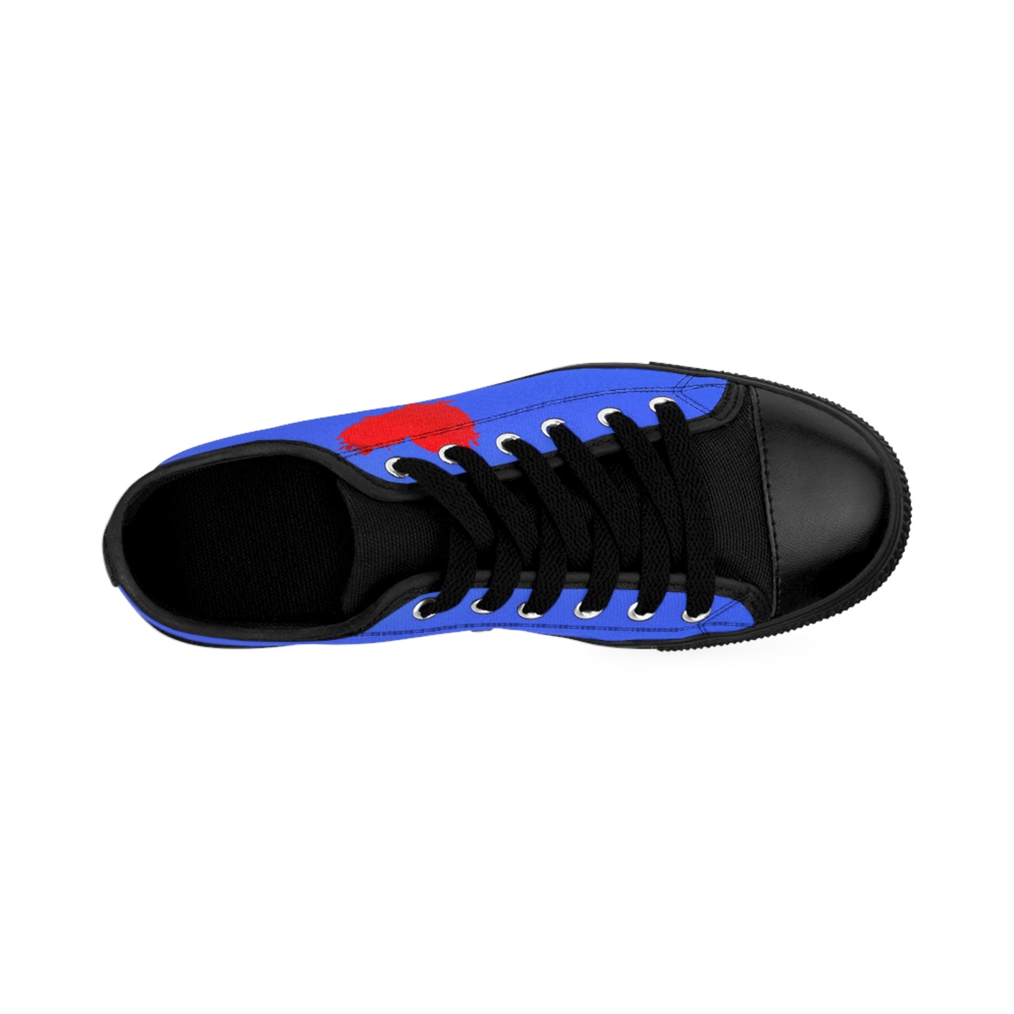 Damen Sneaker Blau mit Herz | Canvas Low Top Love Schuhe
