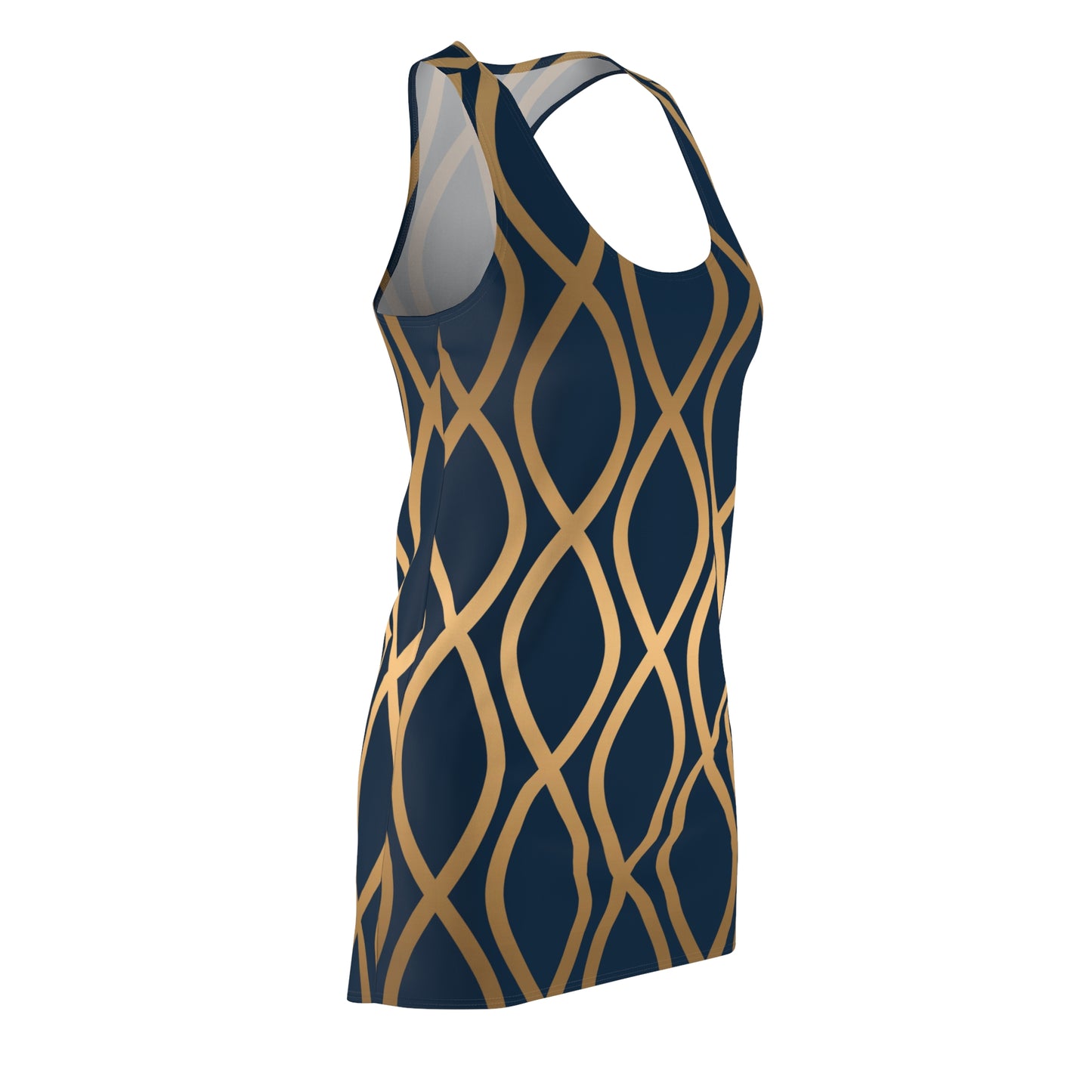 Geometric Racerback Dress mit Elegantem Linienmuster für Damen