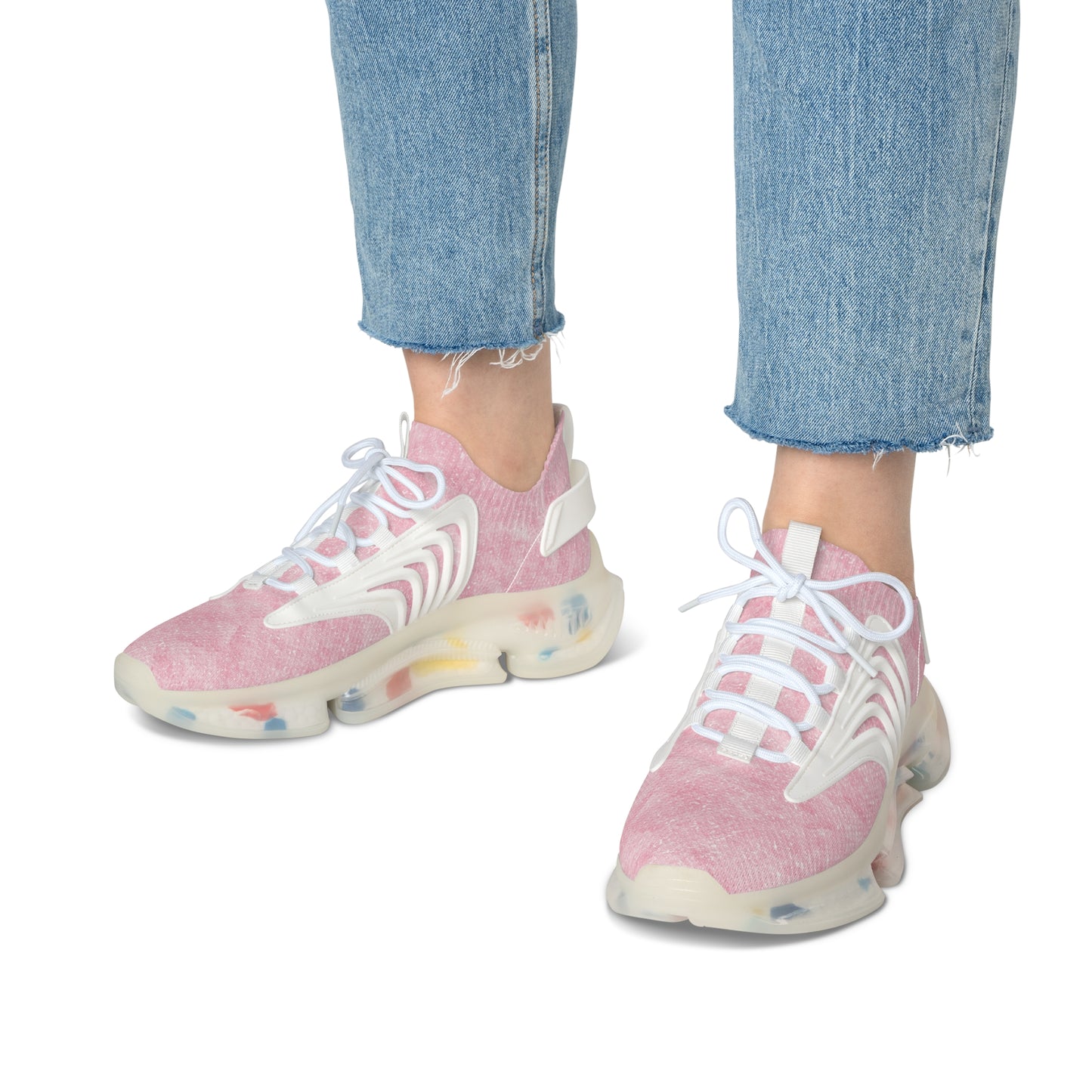 Pink Sneaker Damen – Stylische Sportschuhe mit schwarzem Design