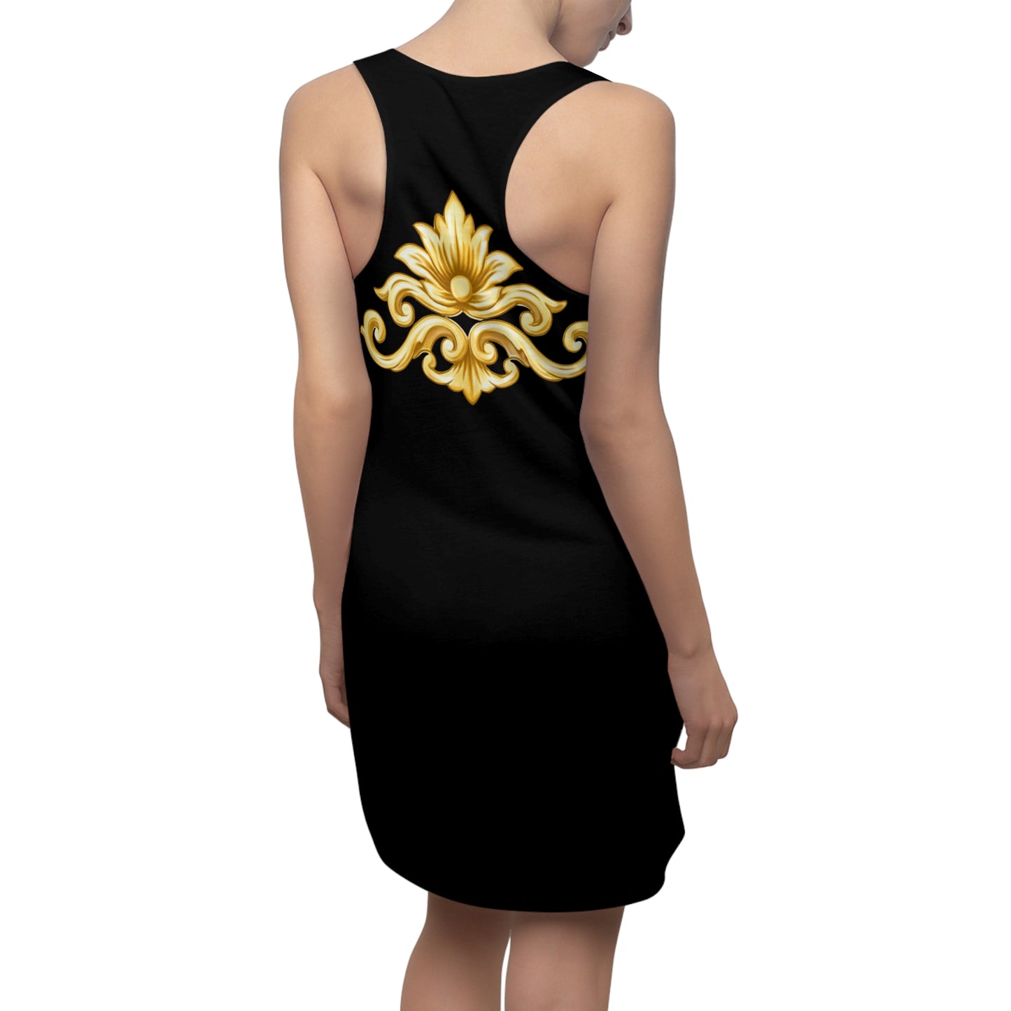 Elegant Baroque Racerback | Gold Ornament Racerback Kleid