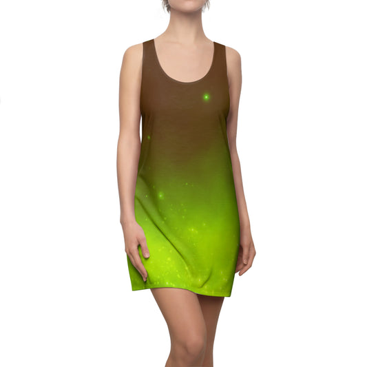 Racerback Kleid mit Braun-Grün Farbverlauf – leicht & sommerlich