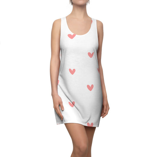 Racerback Kleid mit zartem Herzmuster – Sommerkleid für Damen Cute