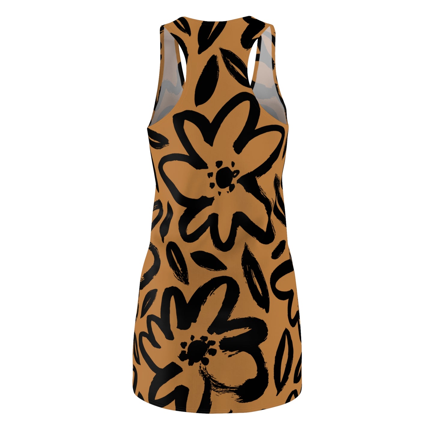 Racerback Kleid Damen Blumenmuster – Sommerkleid Strandkleid