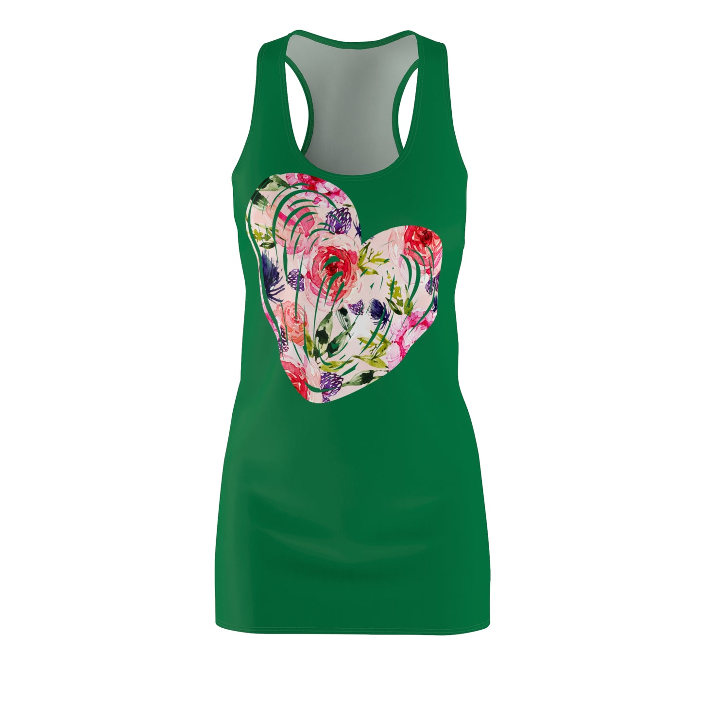 Floral Herz Racerback Kleid – Trendiges Sommerkleid