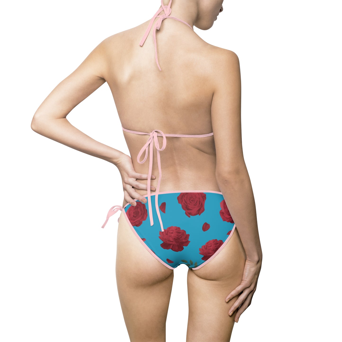 Damen Bikini Floral Print Zweiteiler Push Up Strand Pool