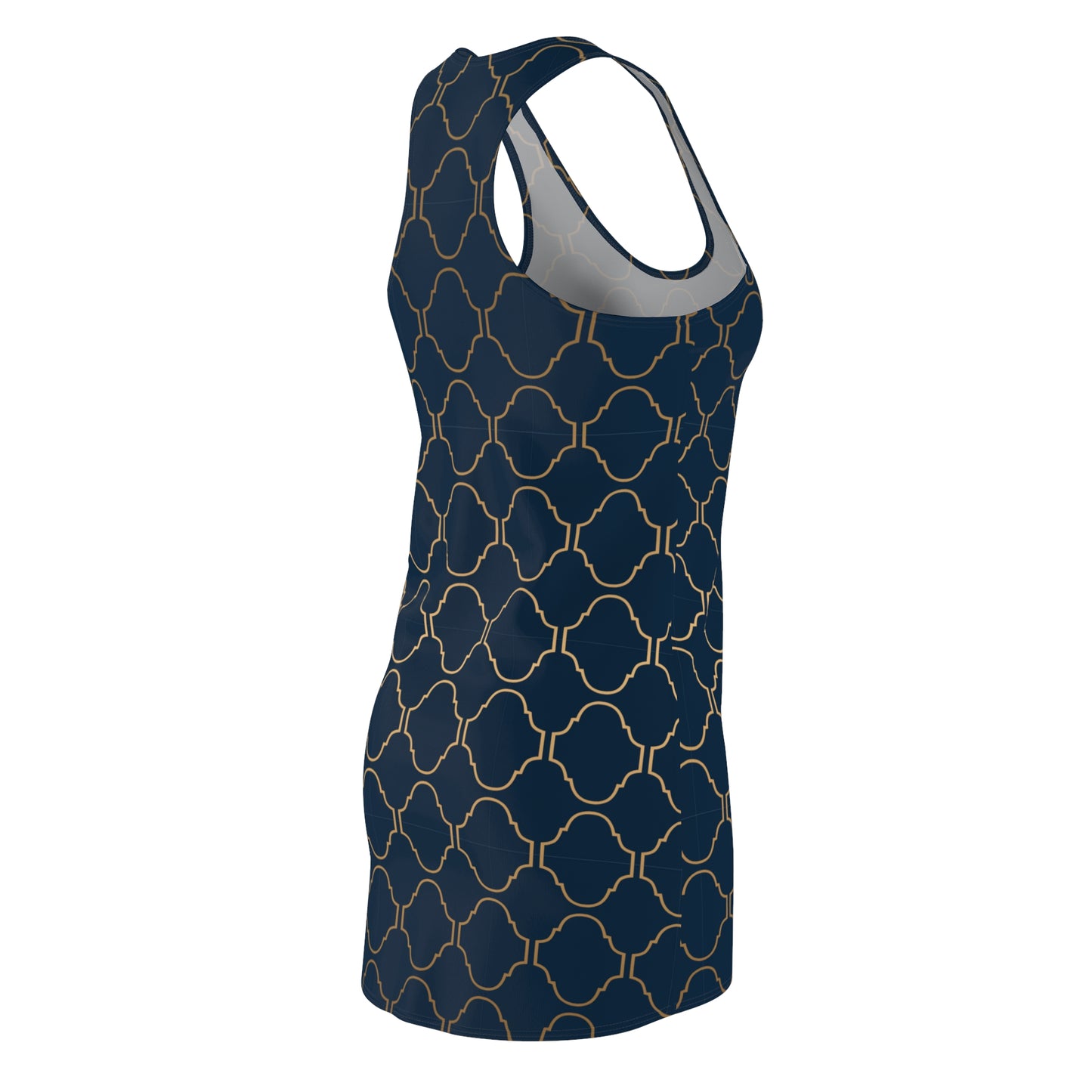 Modern Pattern Racerback Kleid | Elegantes Retro Design