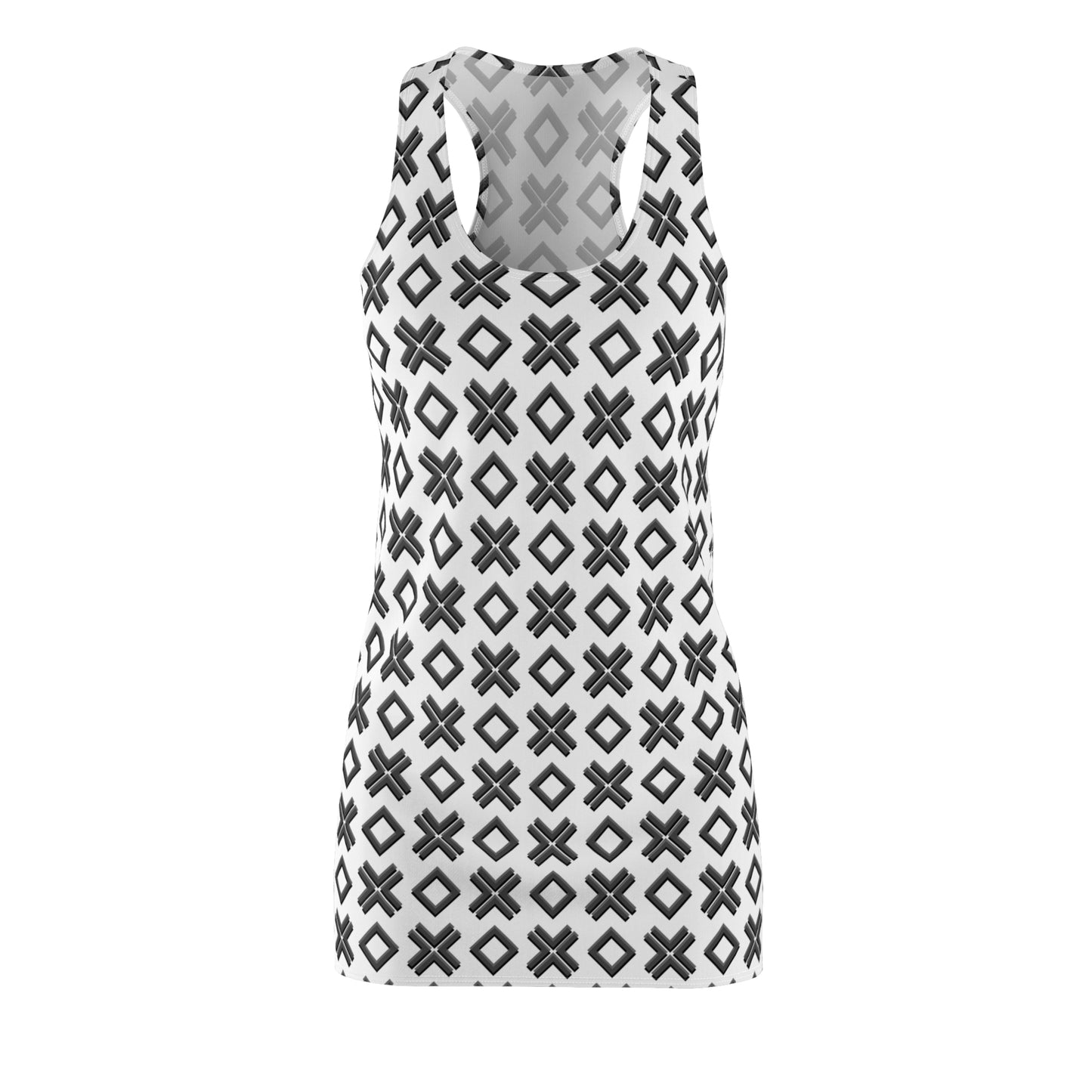 X-Muster Racerback Kleid – Modern & Sommerlich