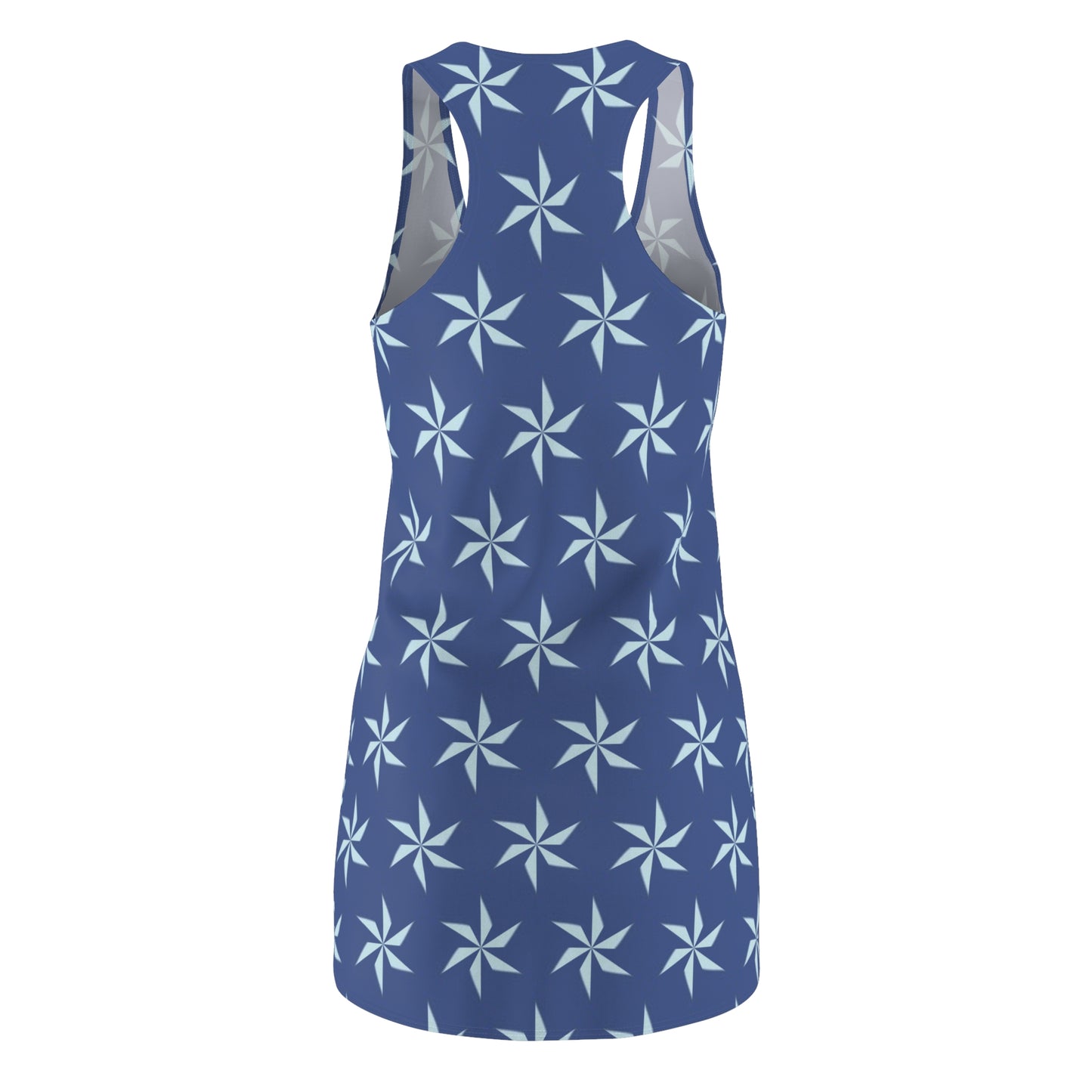 Racerback Damenkleid Sommer – Grafisches Sternmuster, modern & bequem