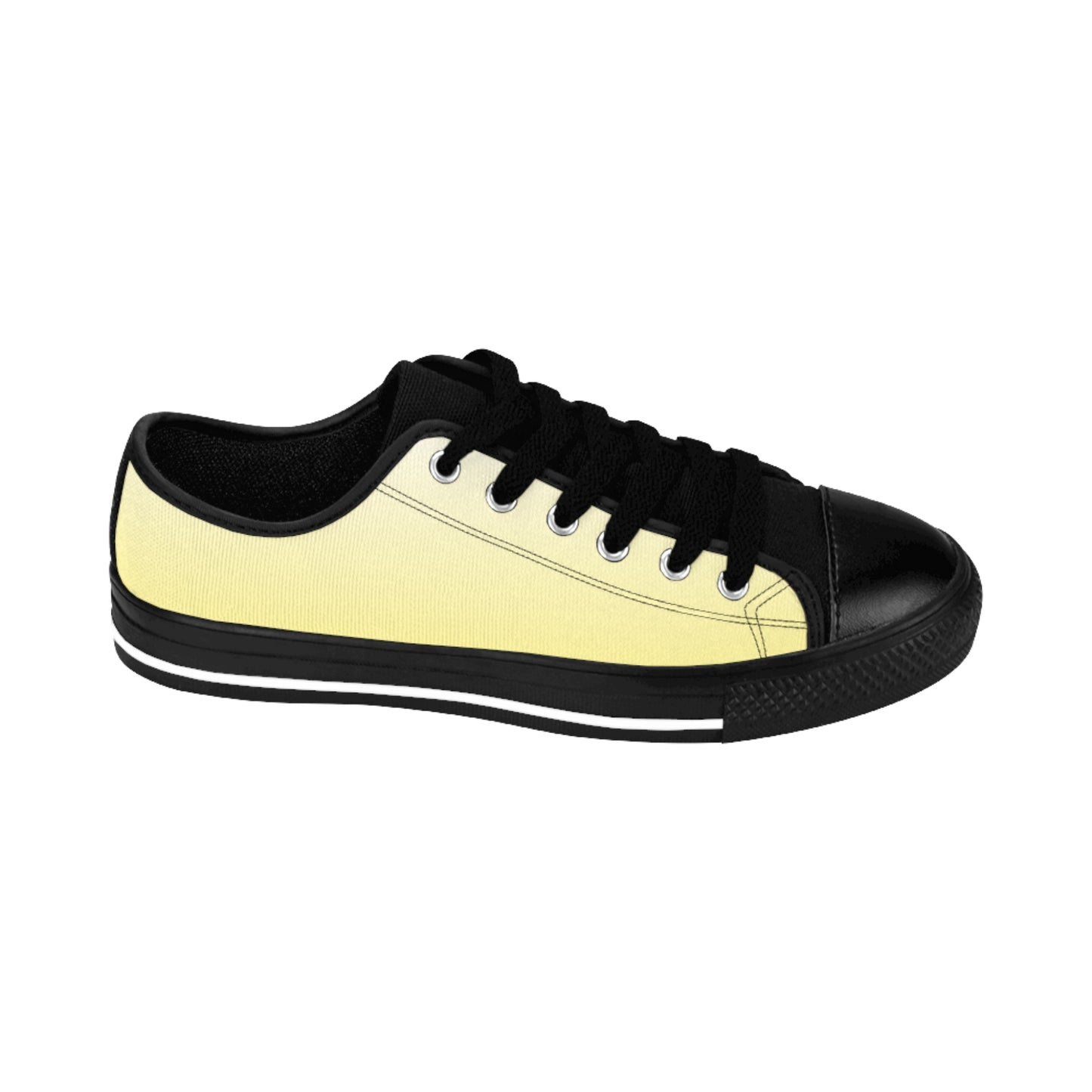 Damen Sneaker Gelb Schwarz Canvas Freizeit Schuhe Low