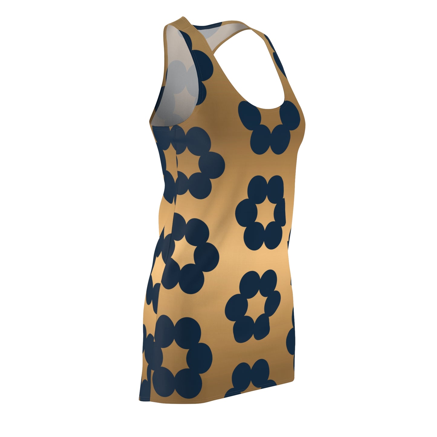 Floral Racerback Dress mit Modernem Retro Muster für Damen