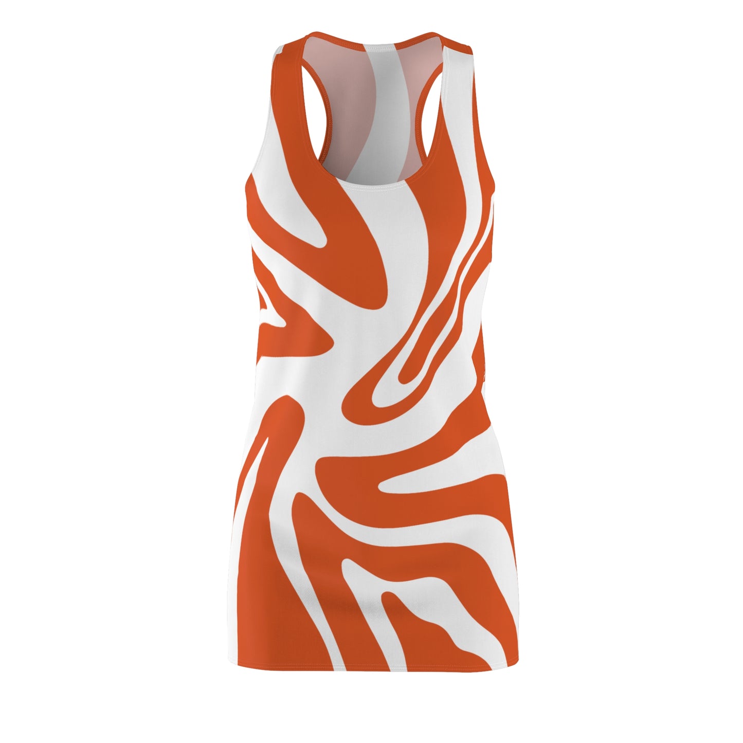 Damen Kleid Swirl Muster Racerback Sommer Bohemian Beach