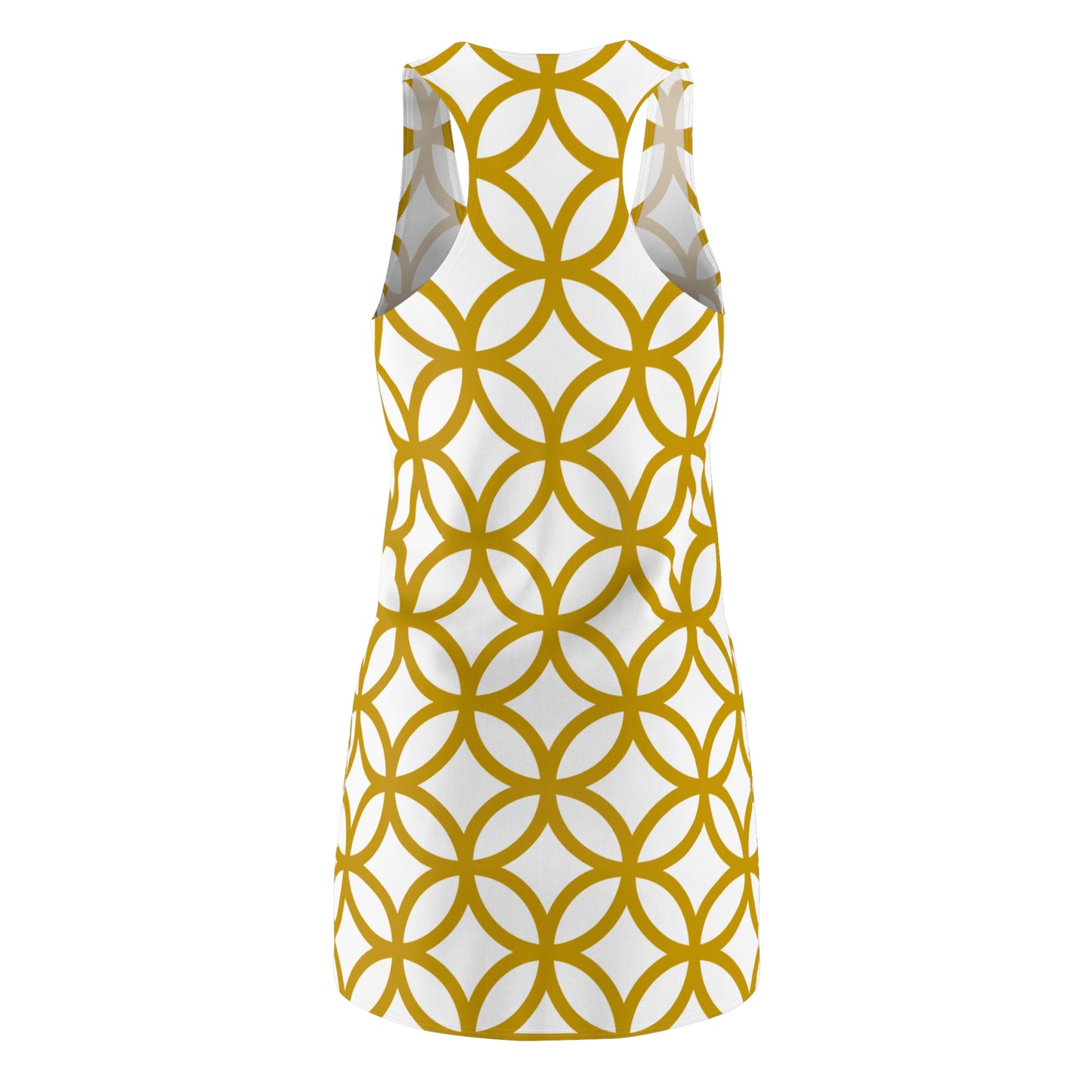 Luxury Racerback Dress mit Modern Circle Pattern Design