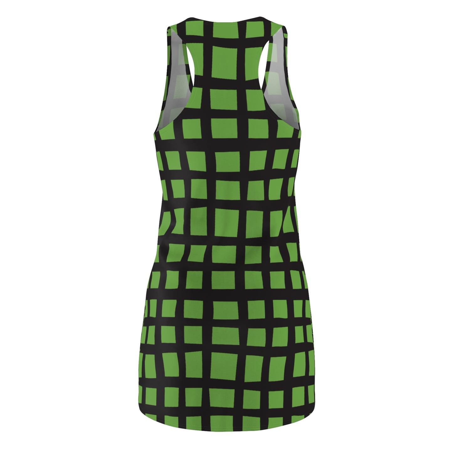 Grünes Grid Racerback Kleid – Moderner Sommerlook