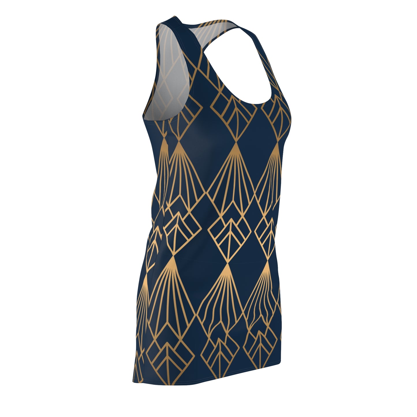 Luxury Racerback Dress mit Art Deco Muster für Damen