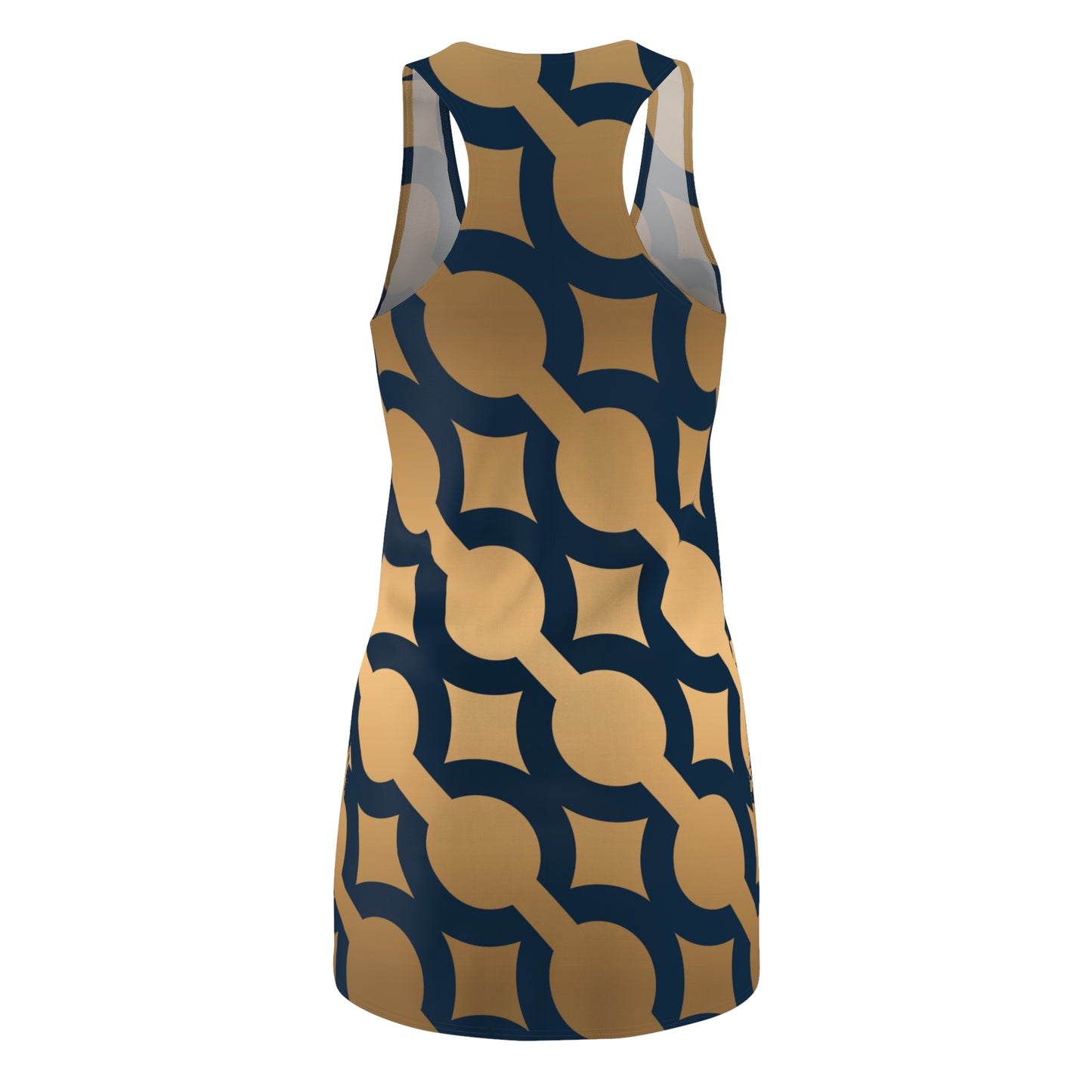 Geometric Racerback Kleid mit Modernem Retro Muster für Damen