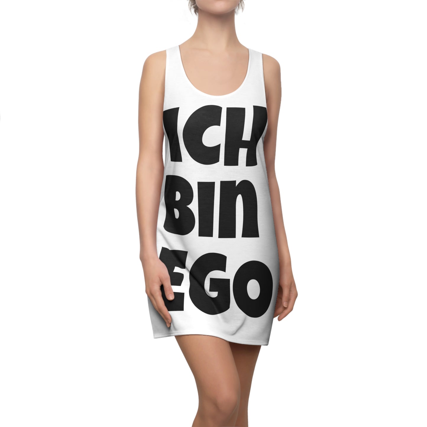 Ich Bin Ego Racerback Kleid – Statement Sommerkleid