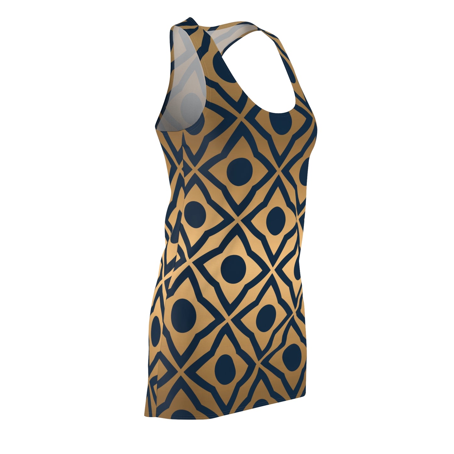 Abstract Geometric Racerback Kleid | Modernes Retro Muster