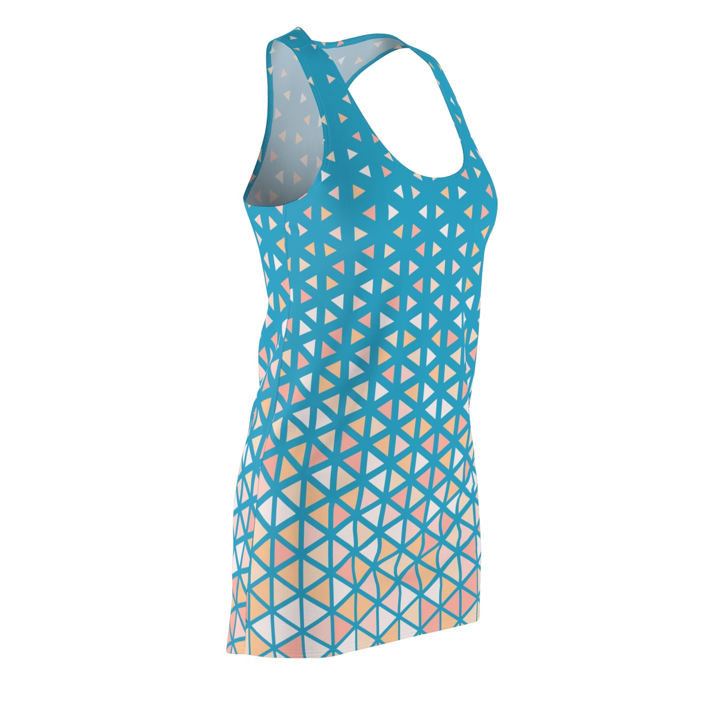 Buntes Dreieck Racerback Kleid – Trendige Sommer Damenmode