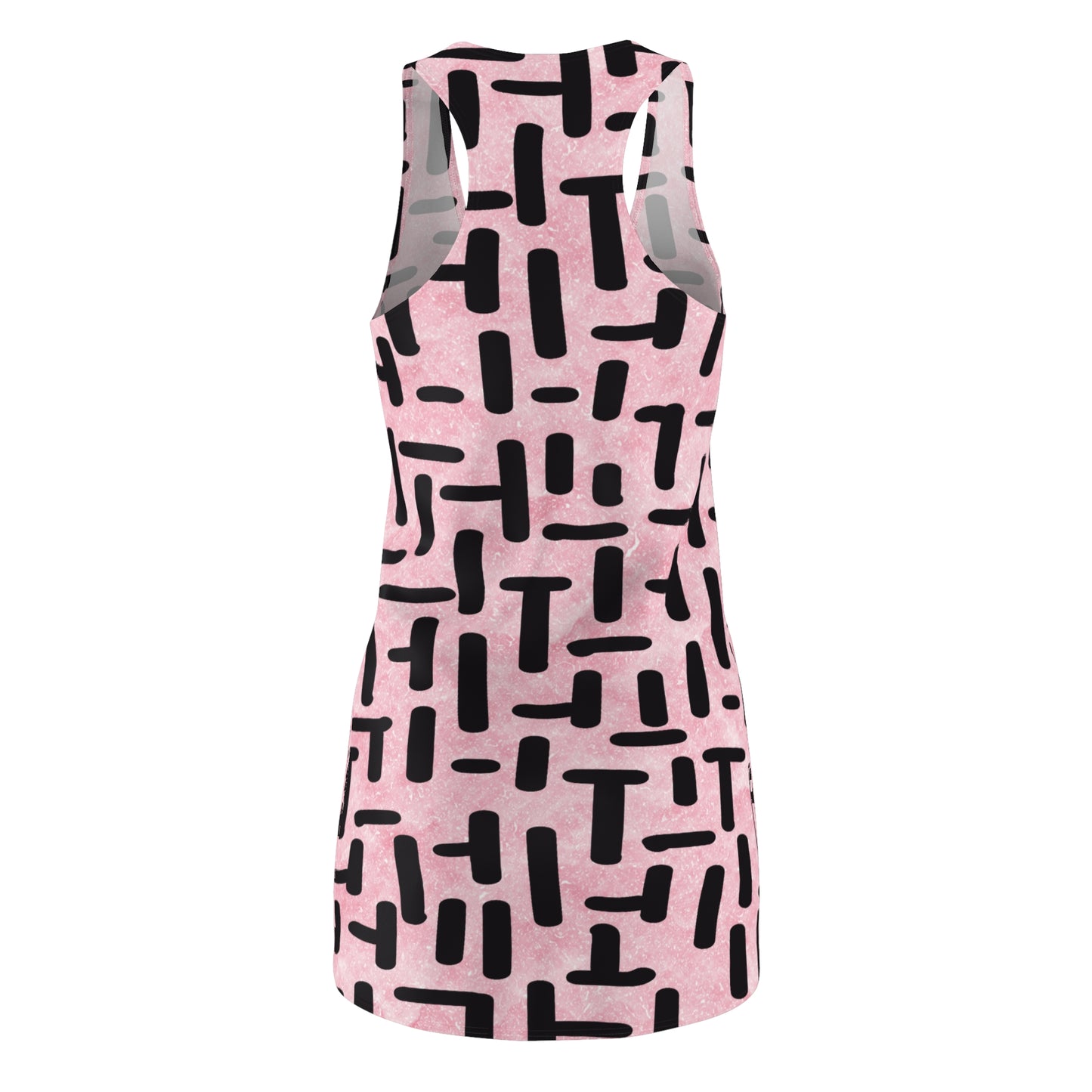 Rosa Racerback Kleid – Stylisches Sommerkleid mit Linienmuster