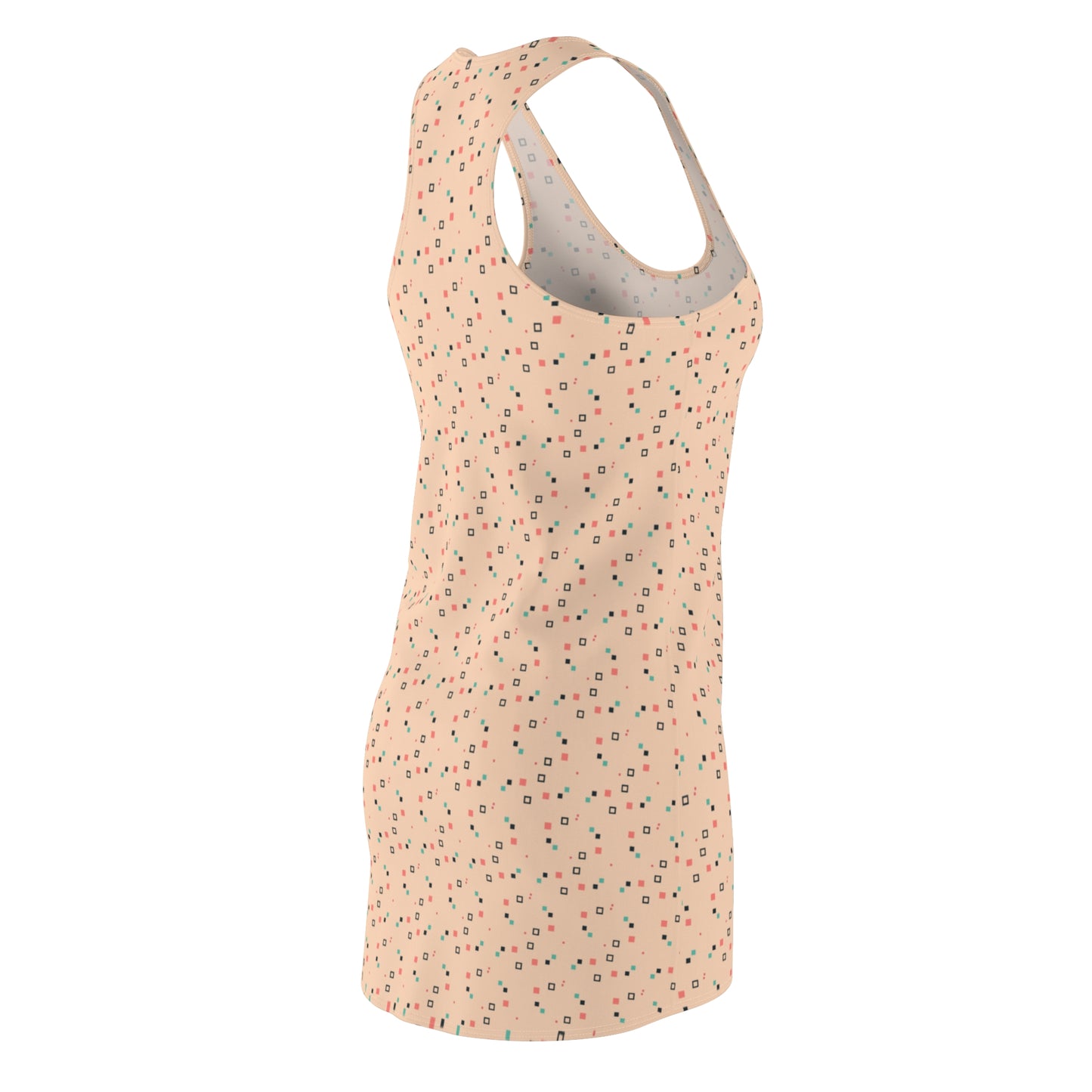 Bunt Mini Muster Racerback Kleid – Leichtes Sommerkleid