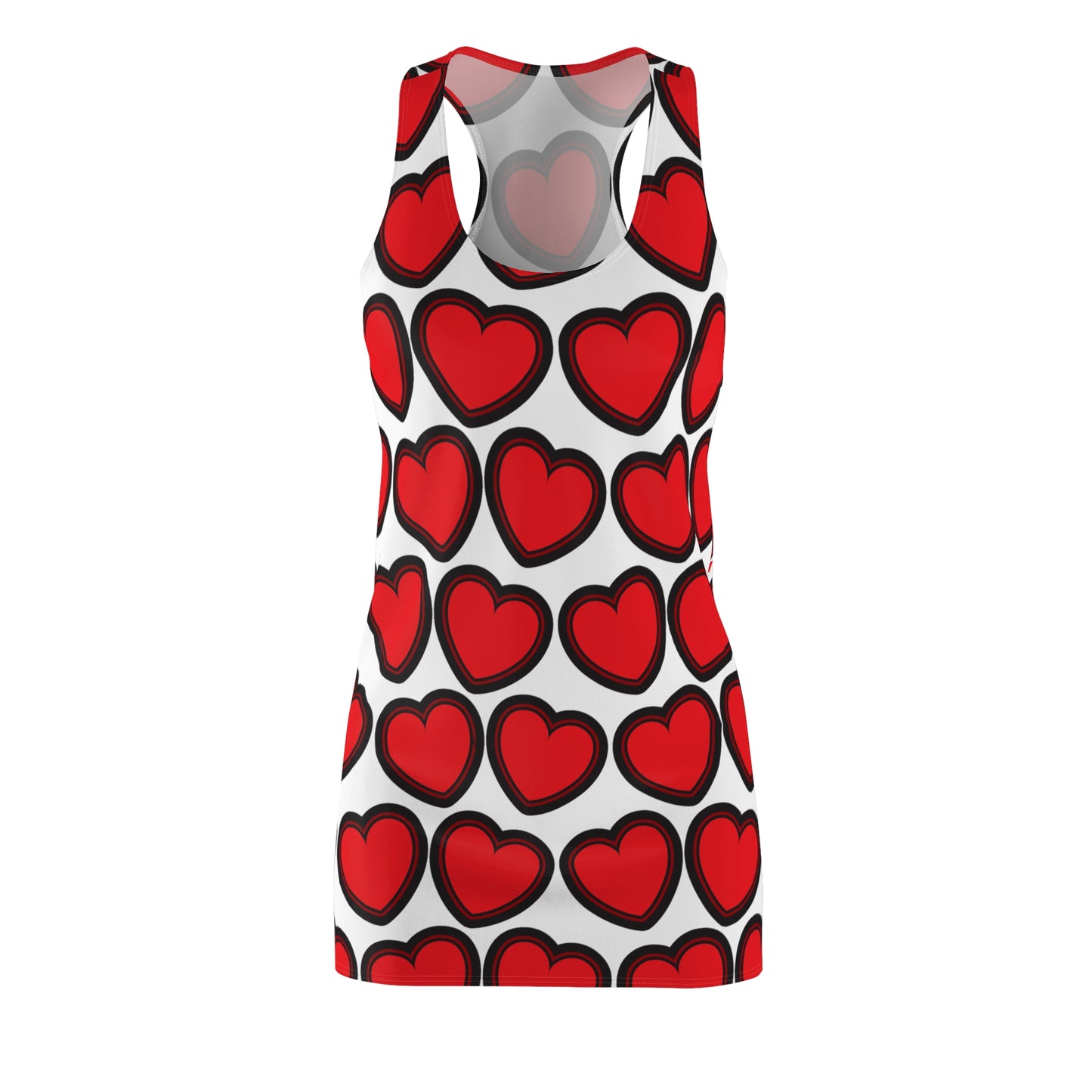 Herz Print Racerback Kleid – Trendy Sommer Damenmode