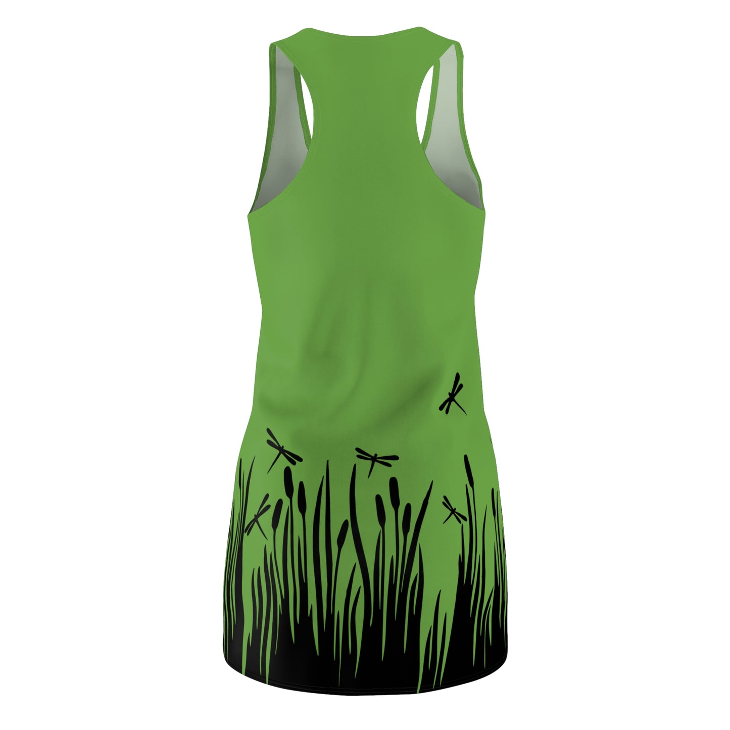 Grünes Damen Kleid Libellen Design Racerback Sommer Freizeit Party