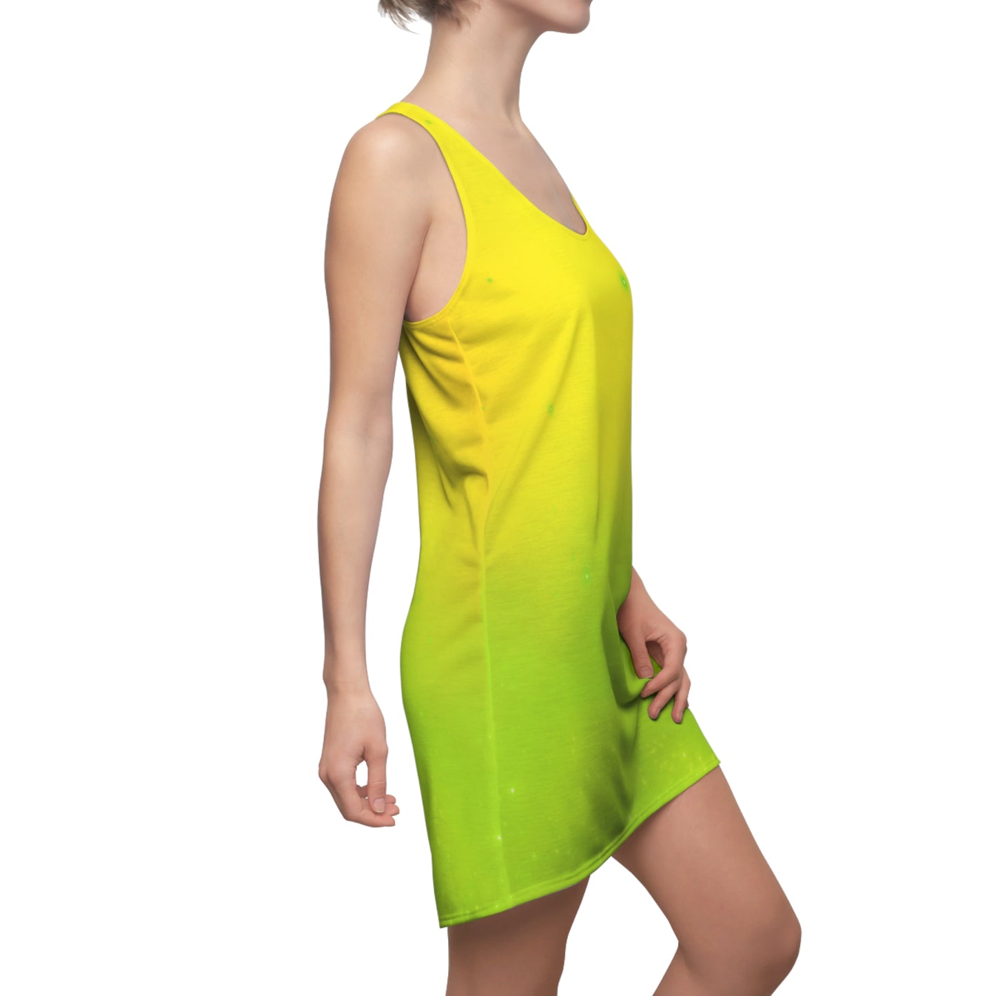 Racerback Kleid mit sanftem Grün-Farbverlauf – schlicht & modern