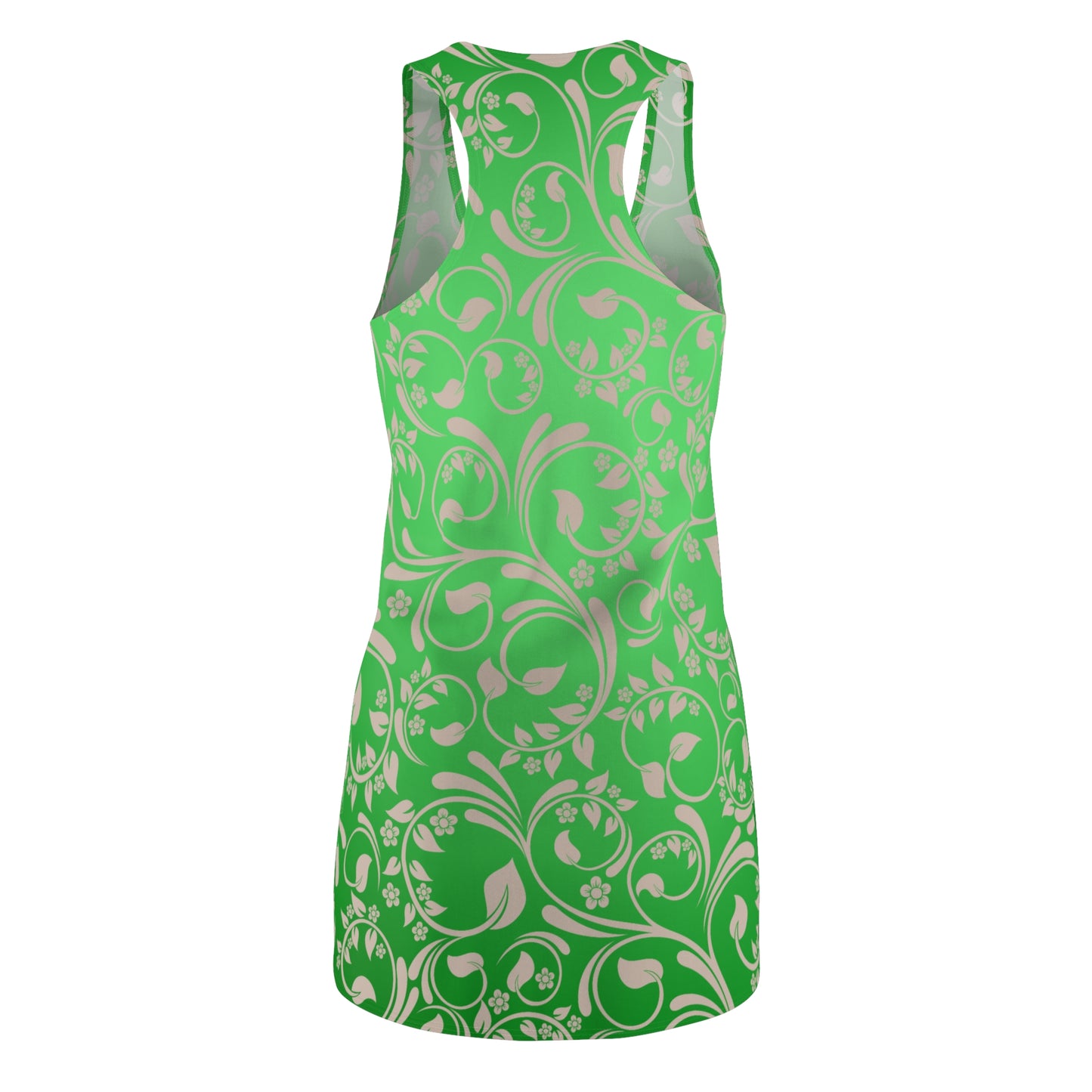 Grünes Racerback Kleid mit floralem Muster & sanftem Farbverlauf