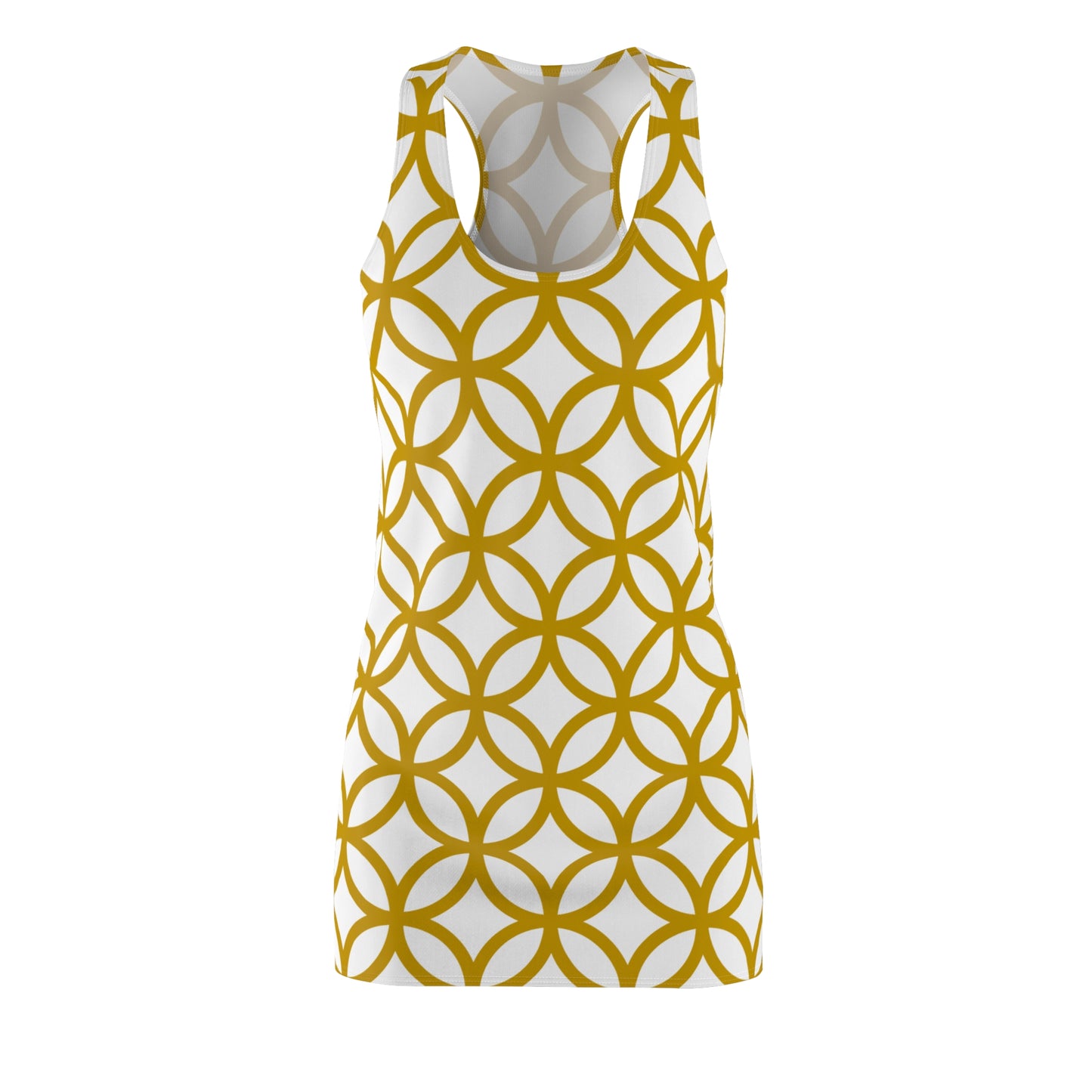 Luxury Racerback Dress mit Modern Circle Pattern Design