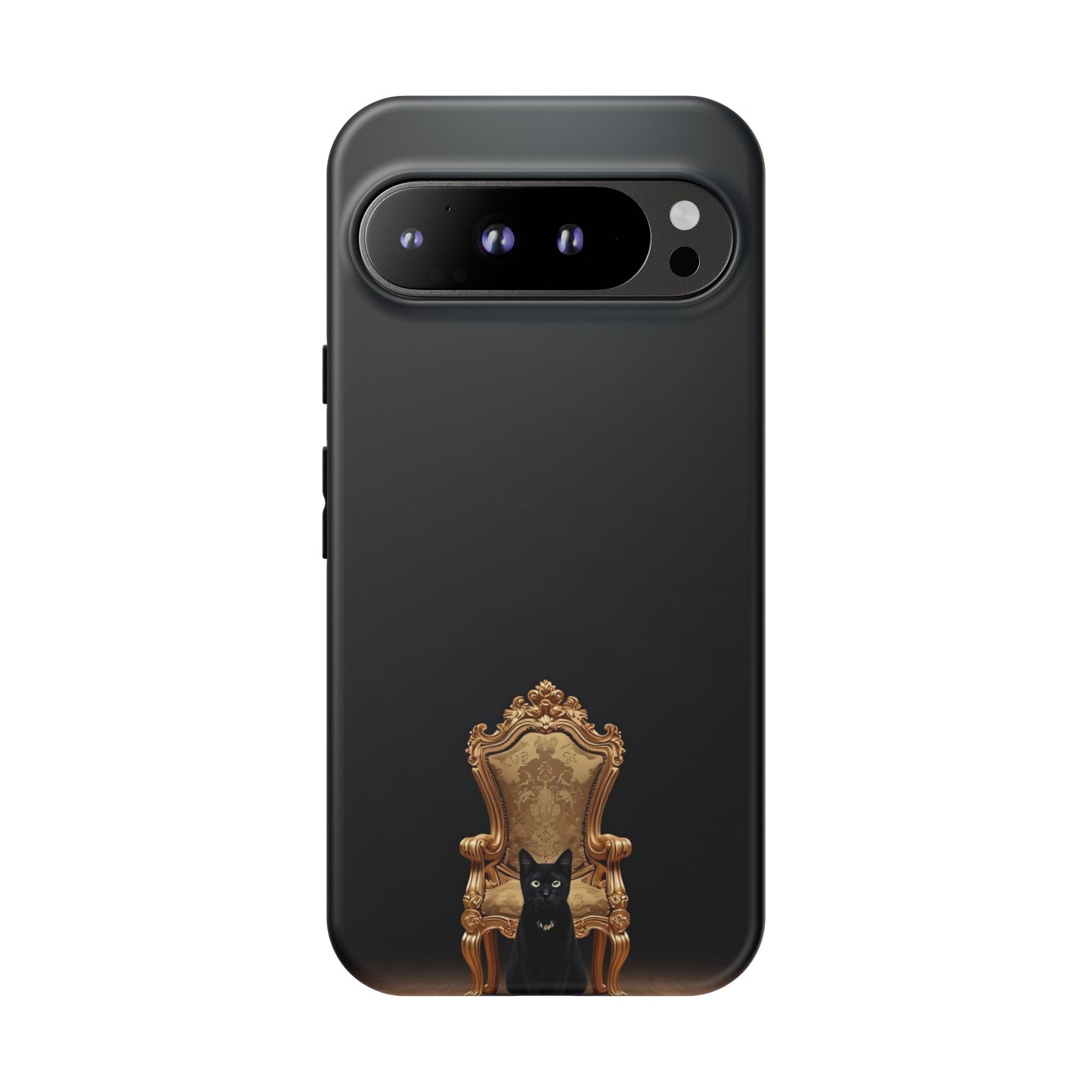 Black Cat on Golden Throne – Premium Phone Case Protective Slim