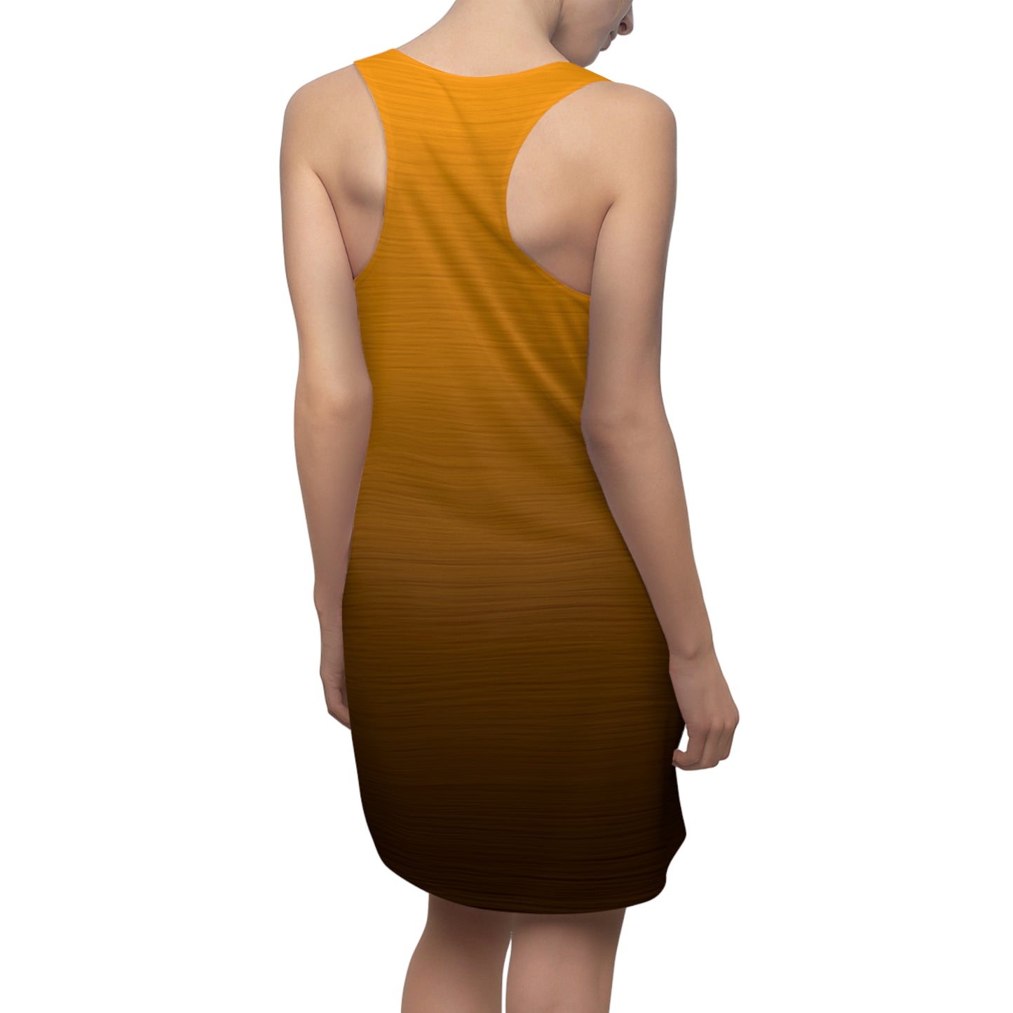 Racerback Kleid mit warmem Braunem Farbverlauf – schlicht & elegant