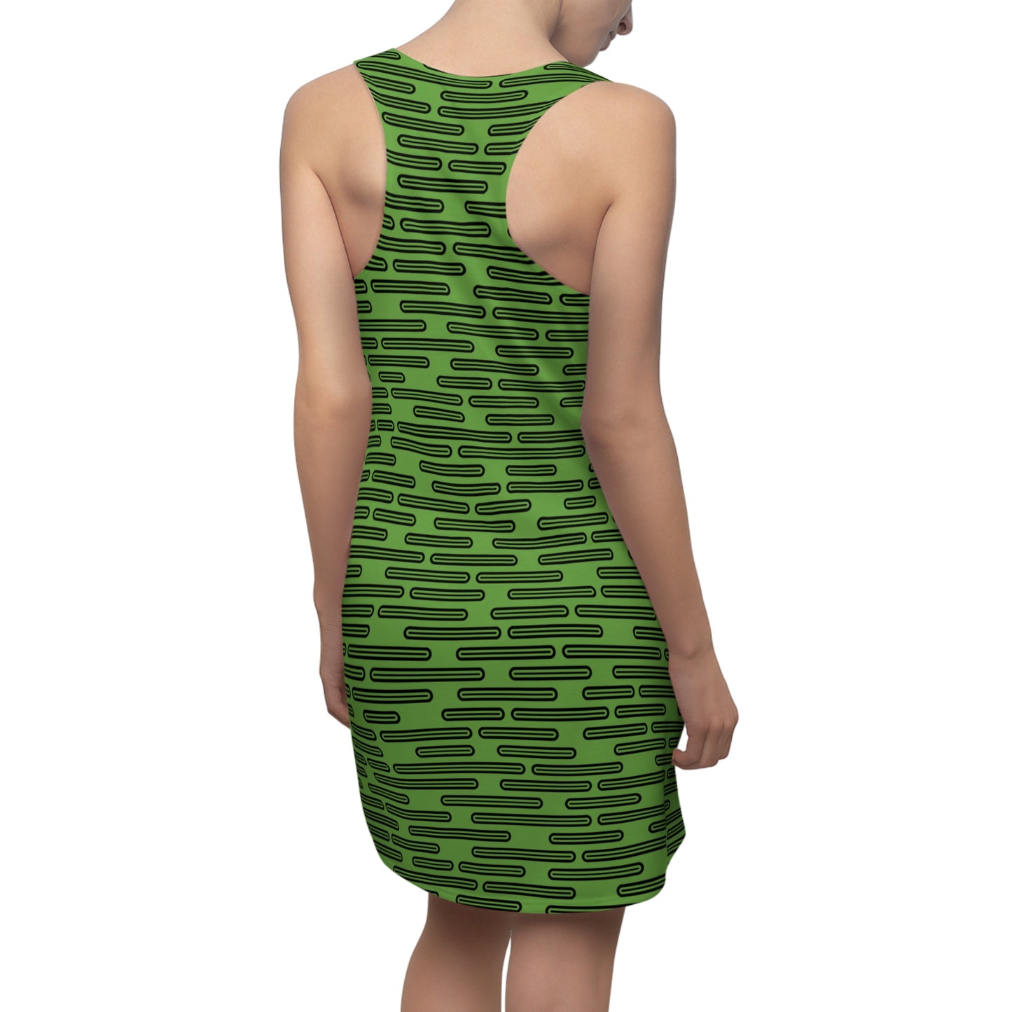 Schwarz Grün Racerback Kleid – Modernes Sommerkleid