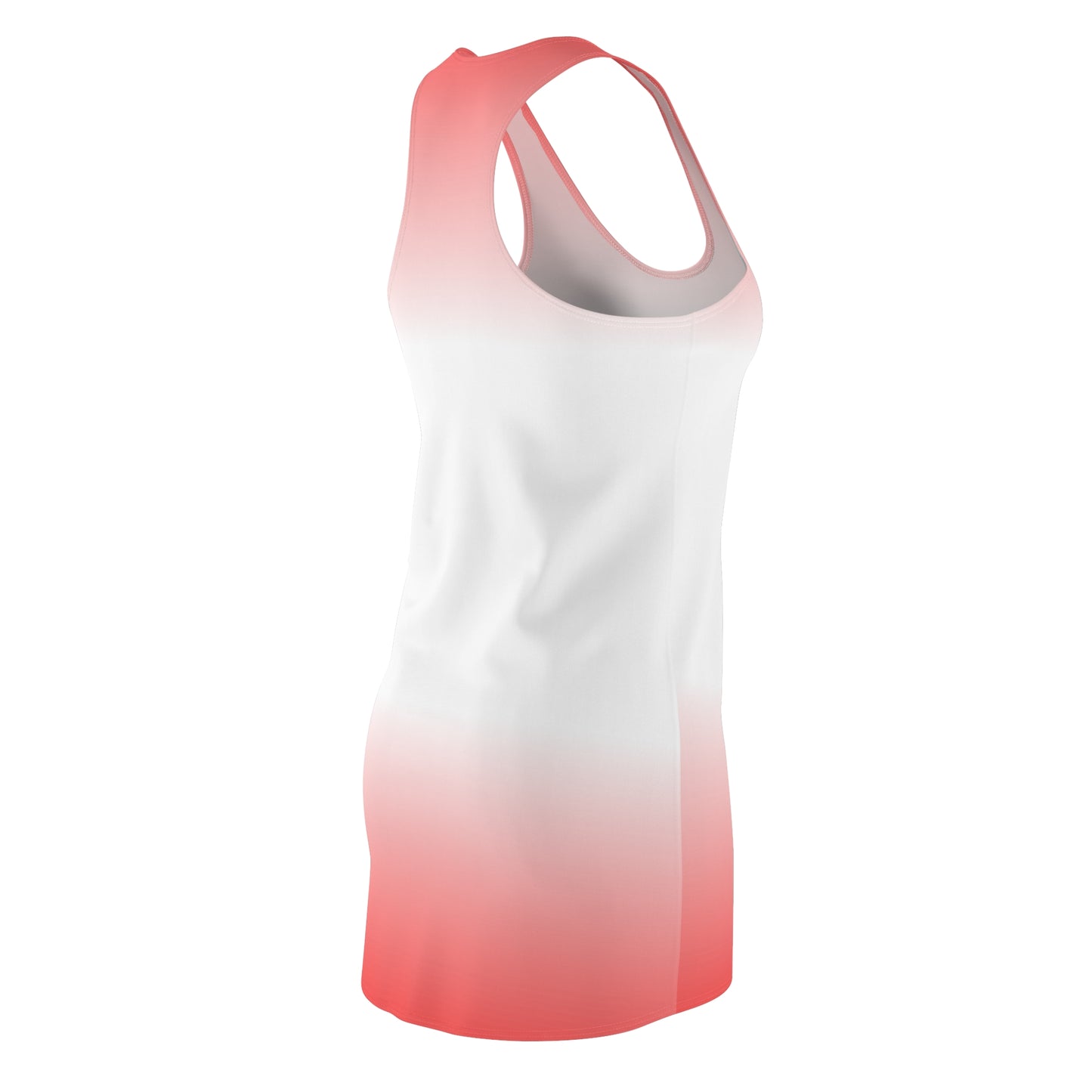 Racerback Kleid Damen Farbverlauf Rosa Weiß Sommer