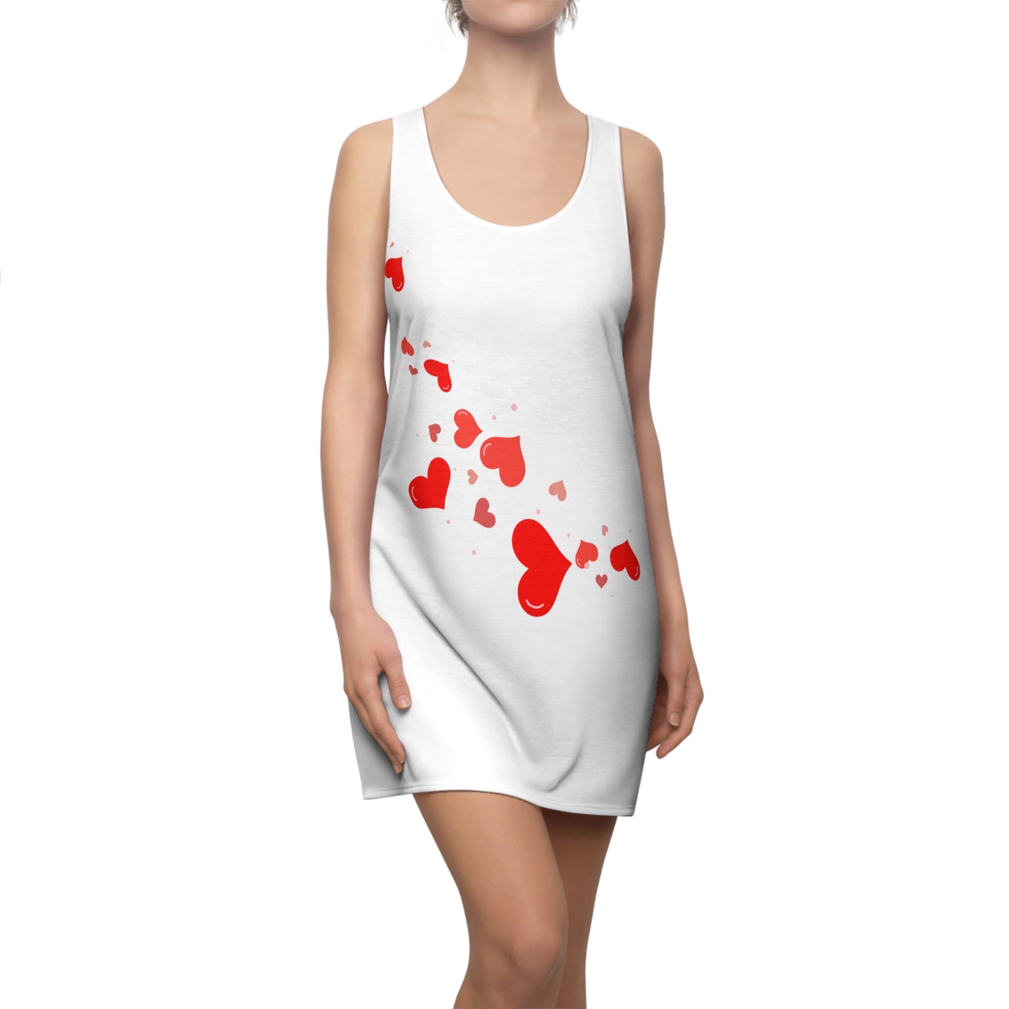 Herz Racerback Kleid – Elegantes Valentinstag Outfit