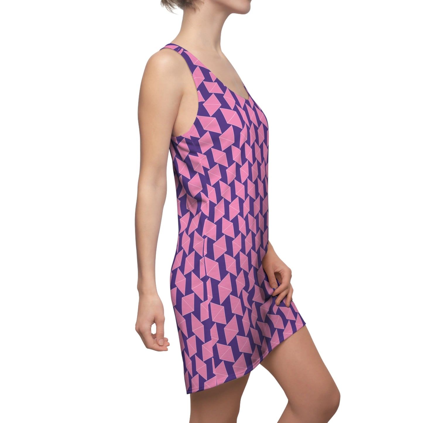 Pink Geometrie Racerback Kleid – Stylisches Sommerkleid