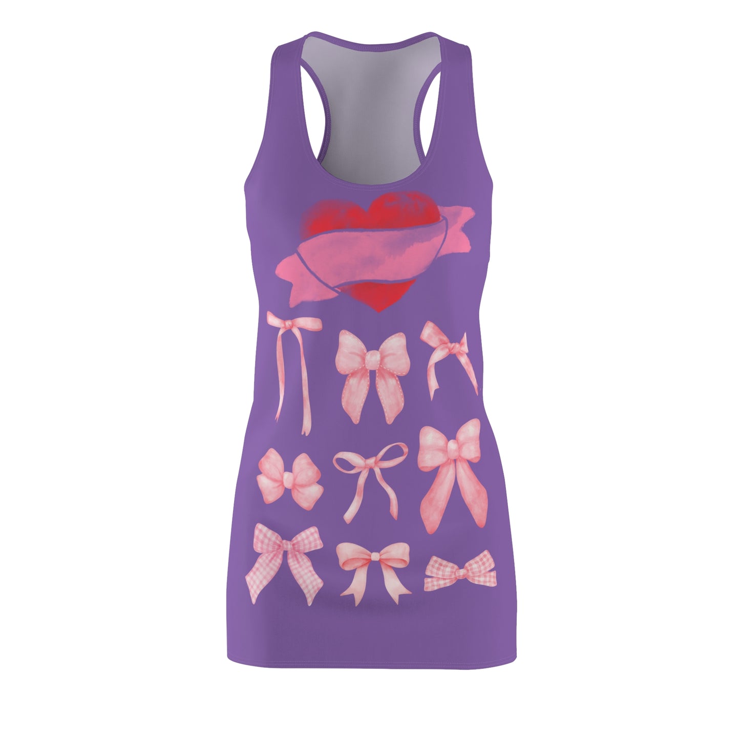 Herz & Schleifen Racerback Kleid – Romantisches Sommerkleid