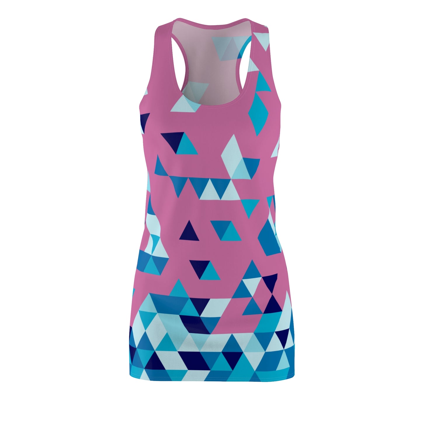Dreieck Racerback Kleid – Blau Pink Sommerkleid