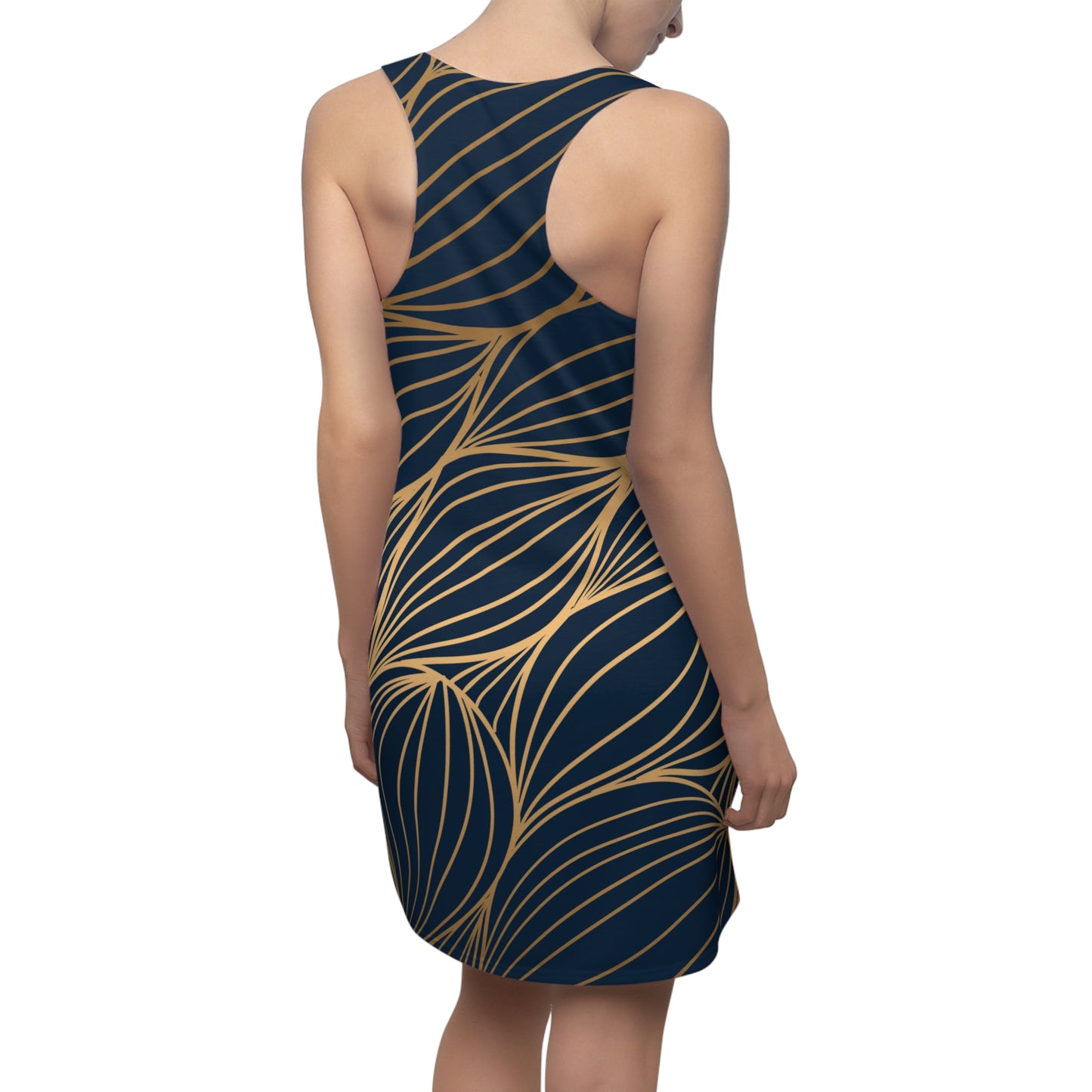 Elegant Racerback Dress mit Abstraktem Linienmuster für Damen