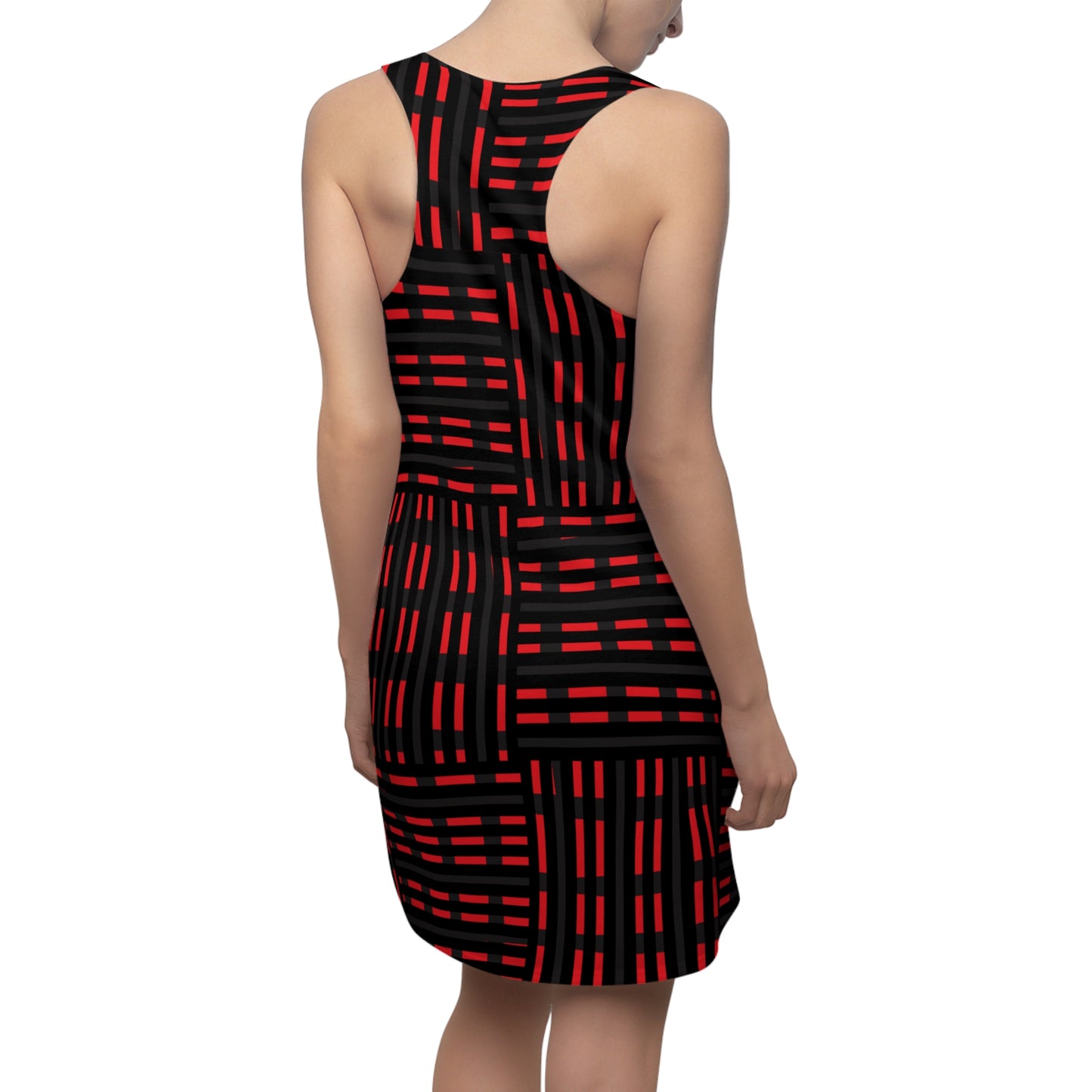 Schwarz Rotes Racerback Kleid – Modernes Sommerkleid