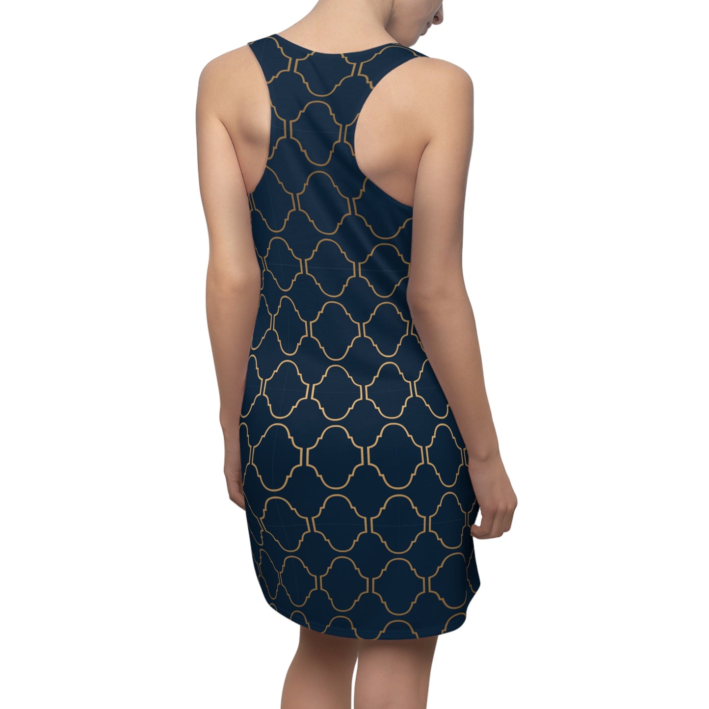 Modern Pattern Racerback Kleid | Elegantes Retro Design