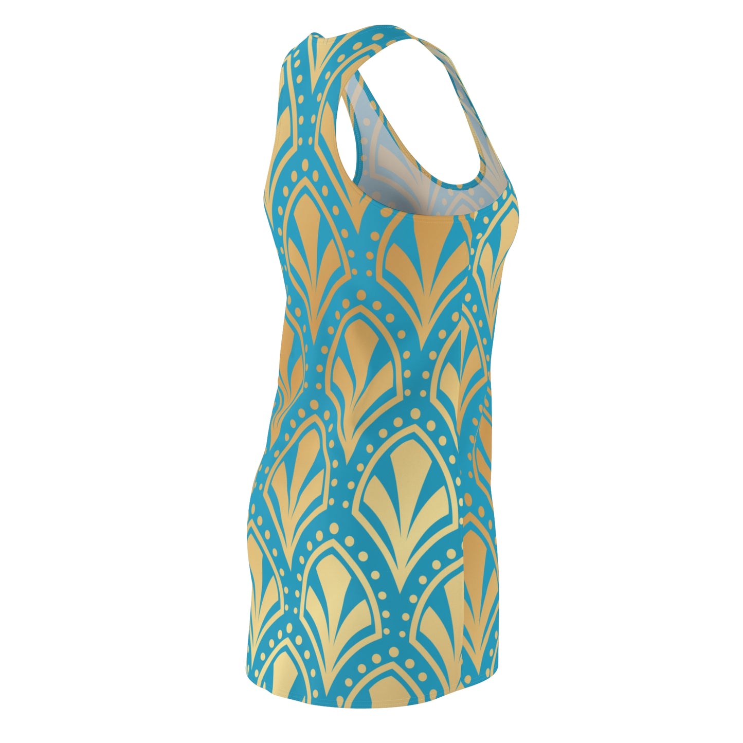 Luxury Racerback Dress mit Elegant Art Deco Muster