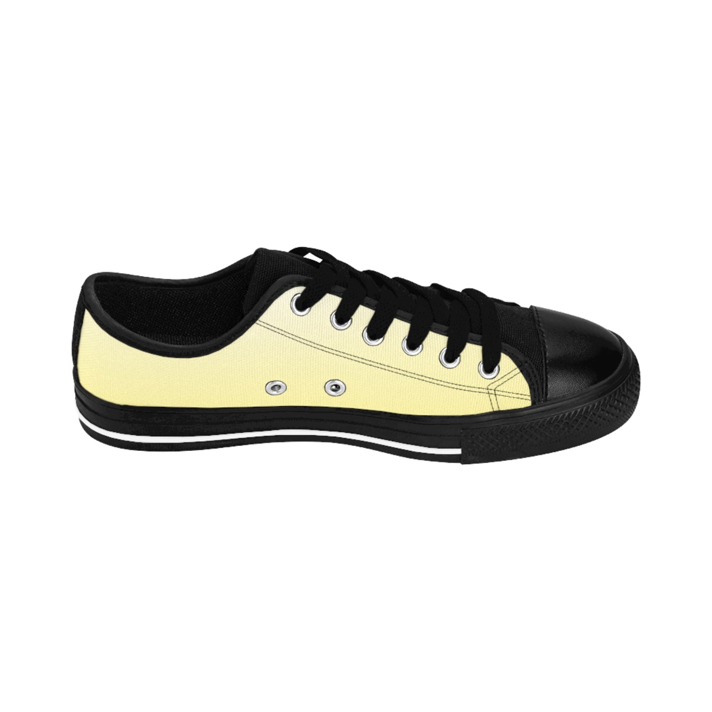 Damen Sneaker Gelb Schwarz Canvas Freizeit Schuhe Low
