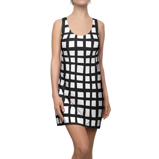 Grid Racerback Kleid – Moderner Sommerlook
